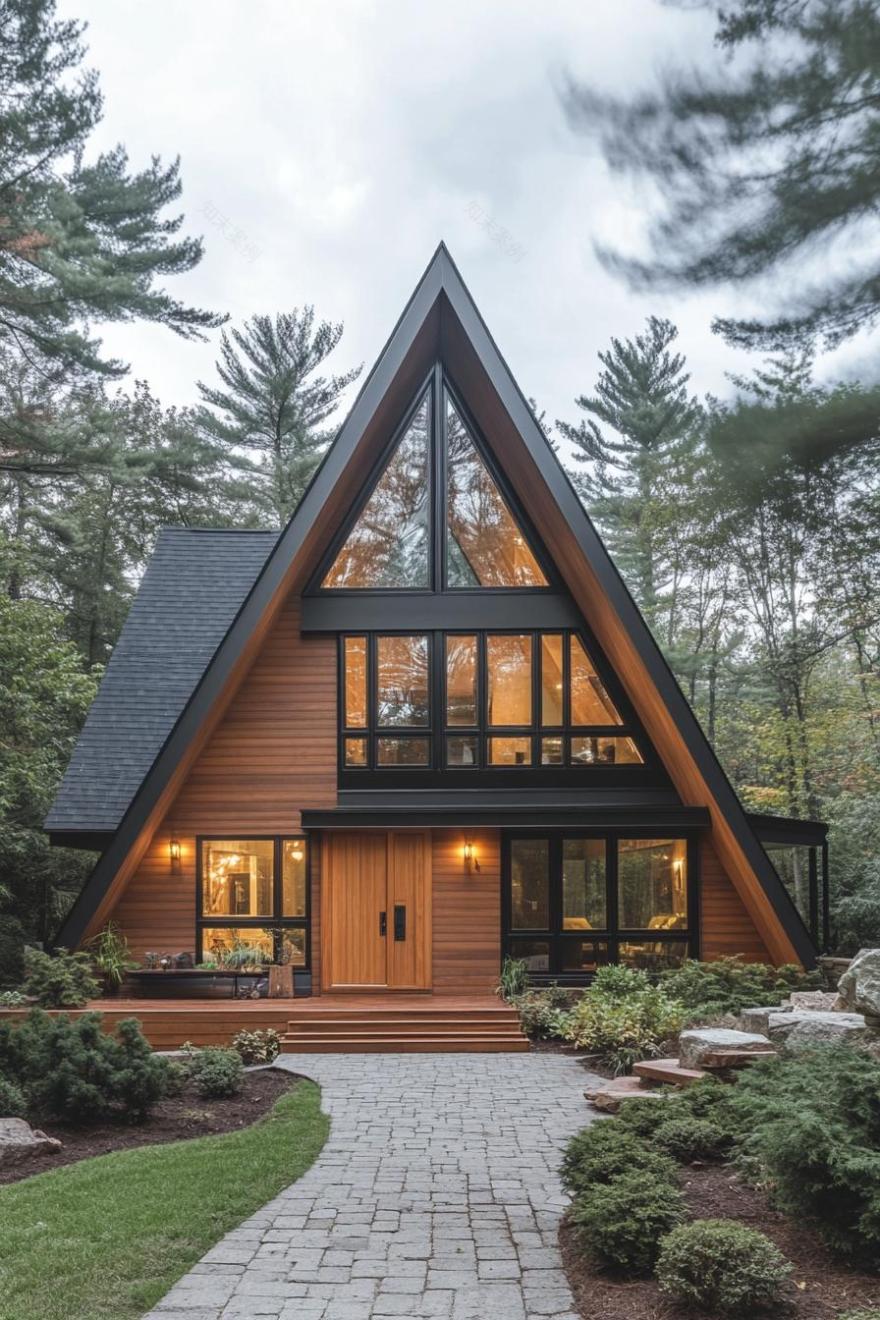 26座Aframe风格自然爱好者小屋丨BuildGreenNewHomes-73