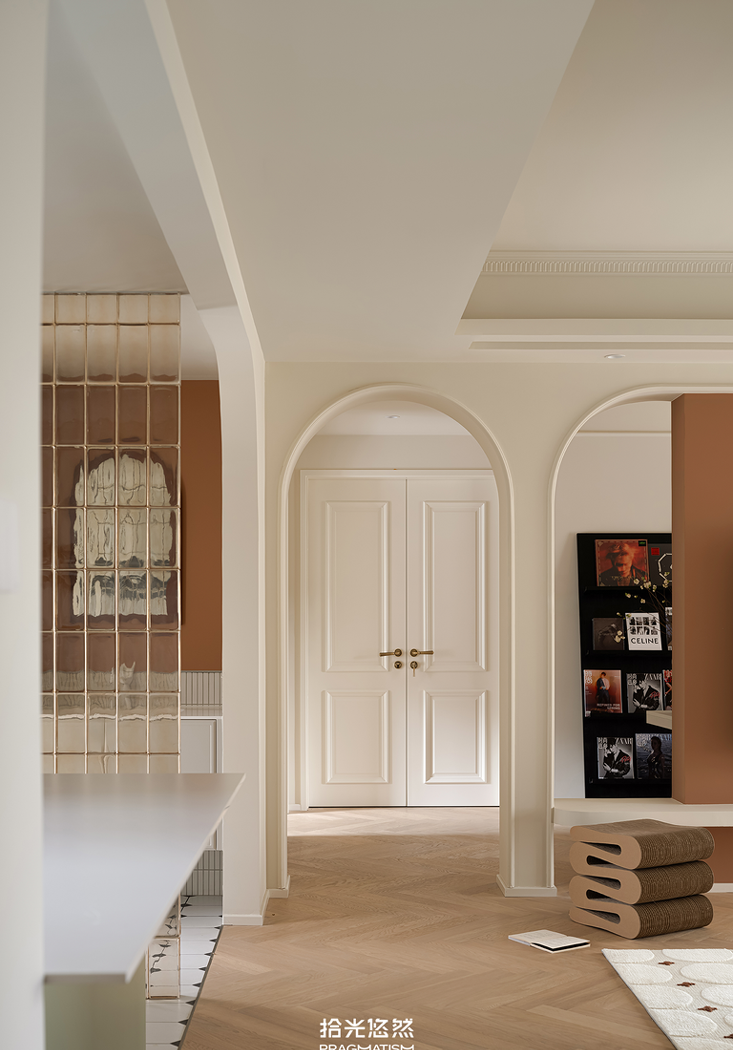 奶油风一人居设计-23