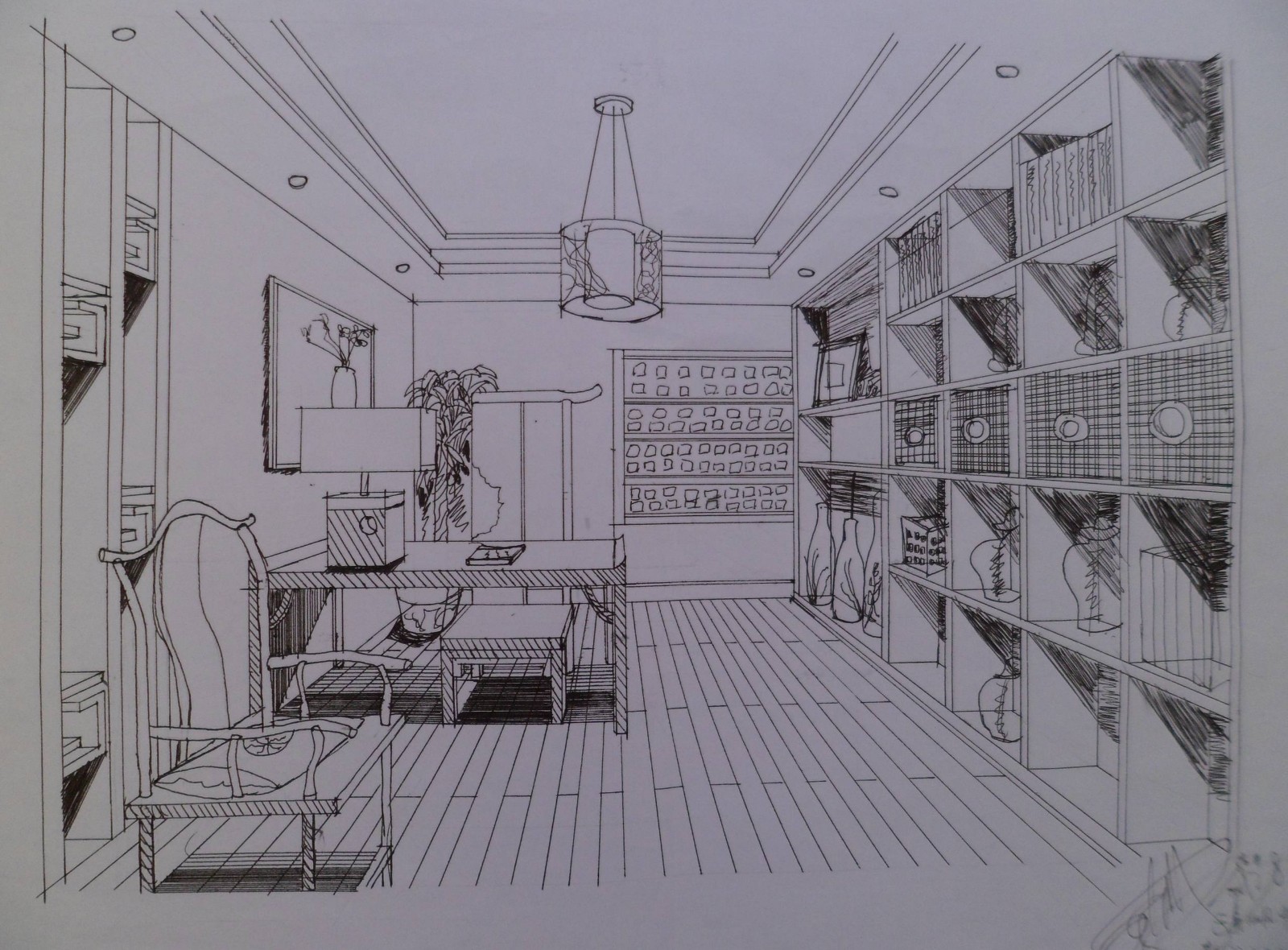 WYD+无影——几年前在特训营的手绘线稿空间-17