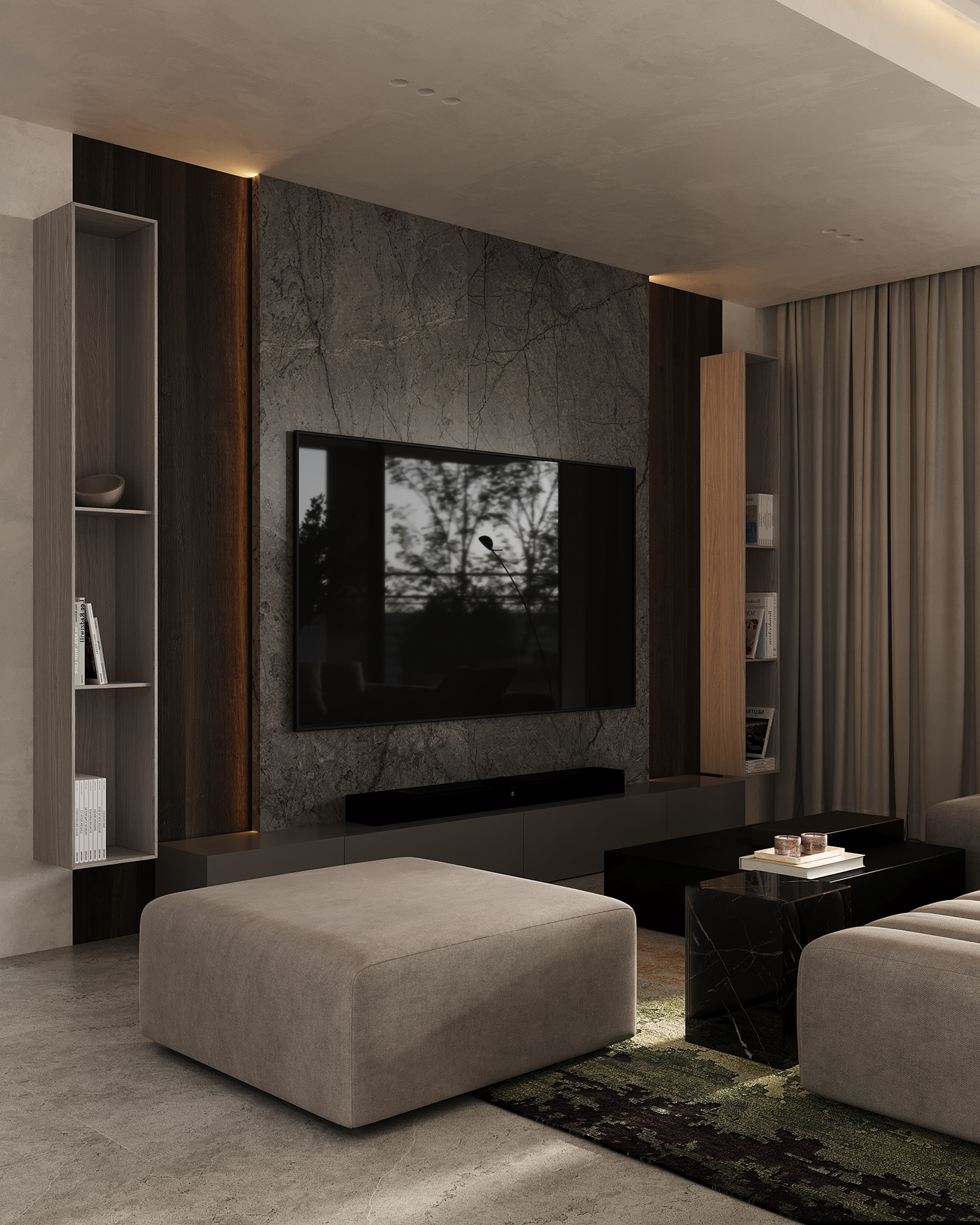 意式黑灰轻奢风室内设计-10