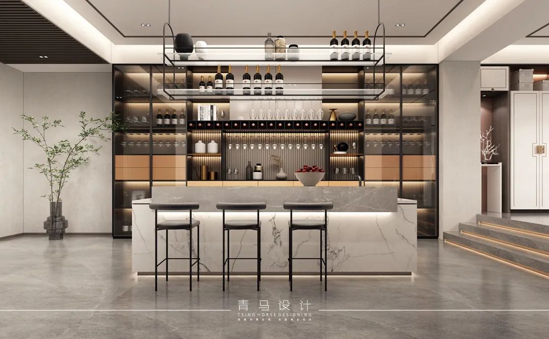 现代中式叠拼别墅设计丨青马别墅空间设计-68