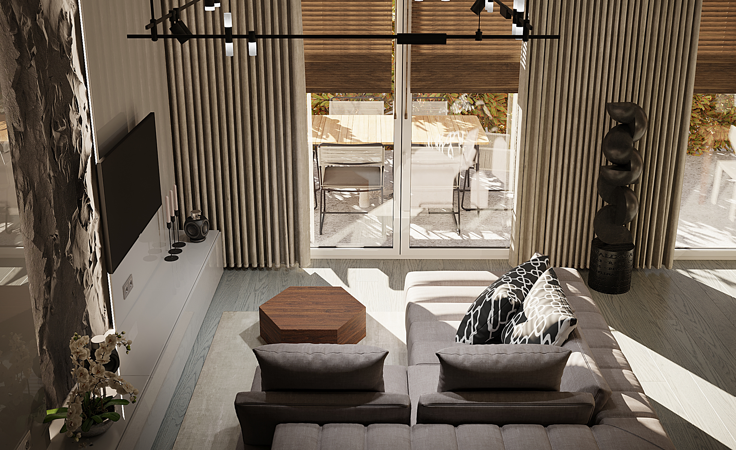 现代风格灰米色室内设计-6