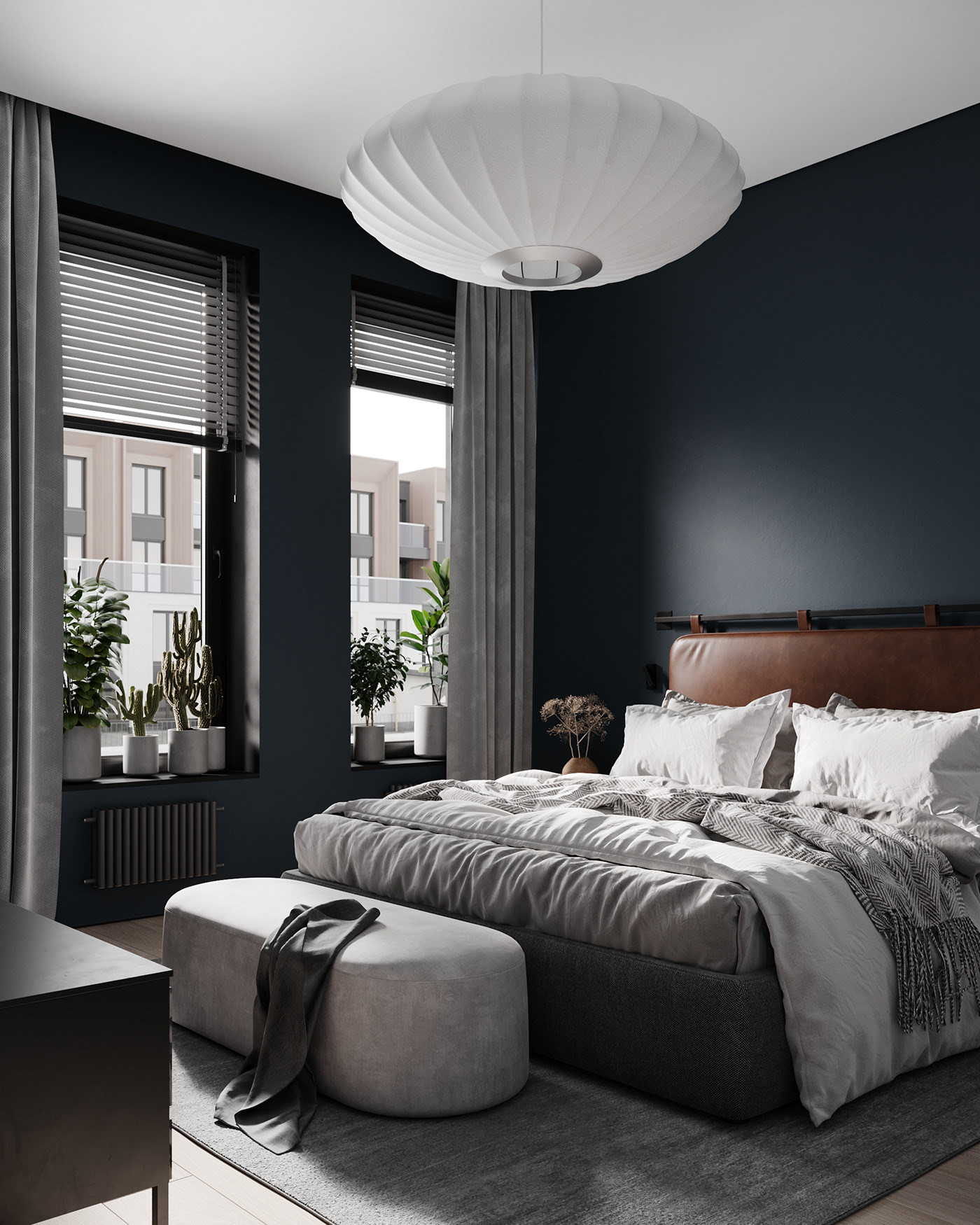 83㎡深色系小空间公寓设计-8