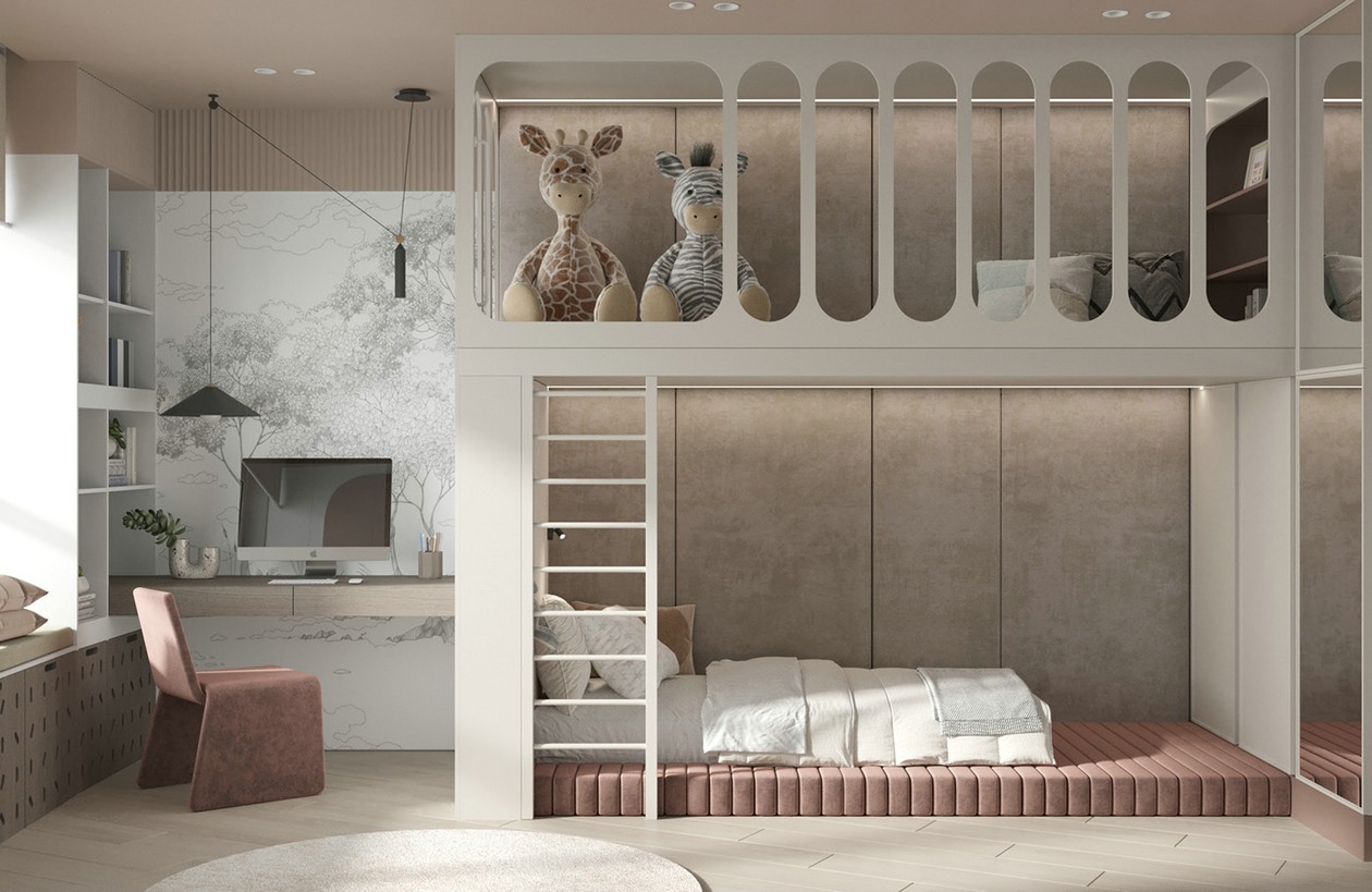 原木与绿色清新惬意居住空间-28