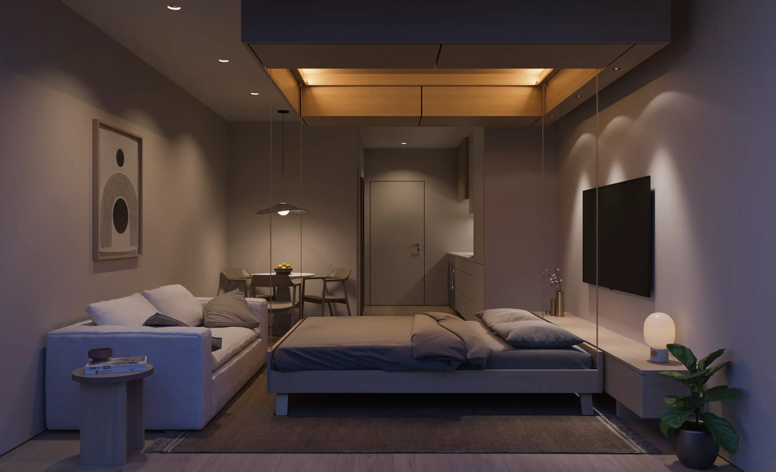 巧妙利用顶空间，设计师打造多功能卧室-21