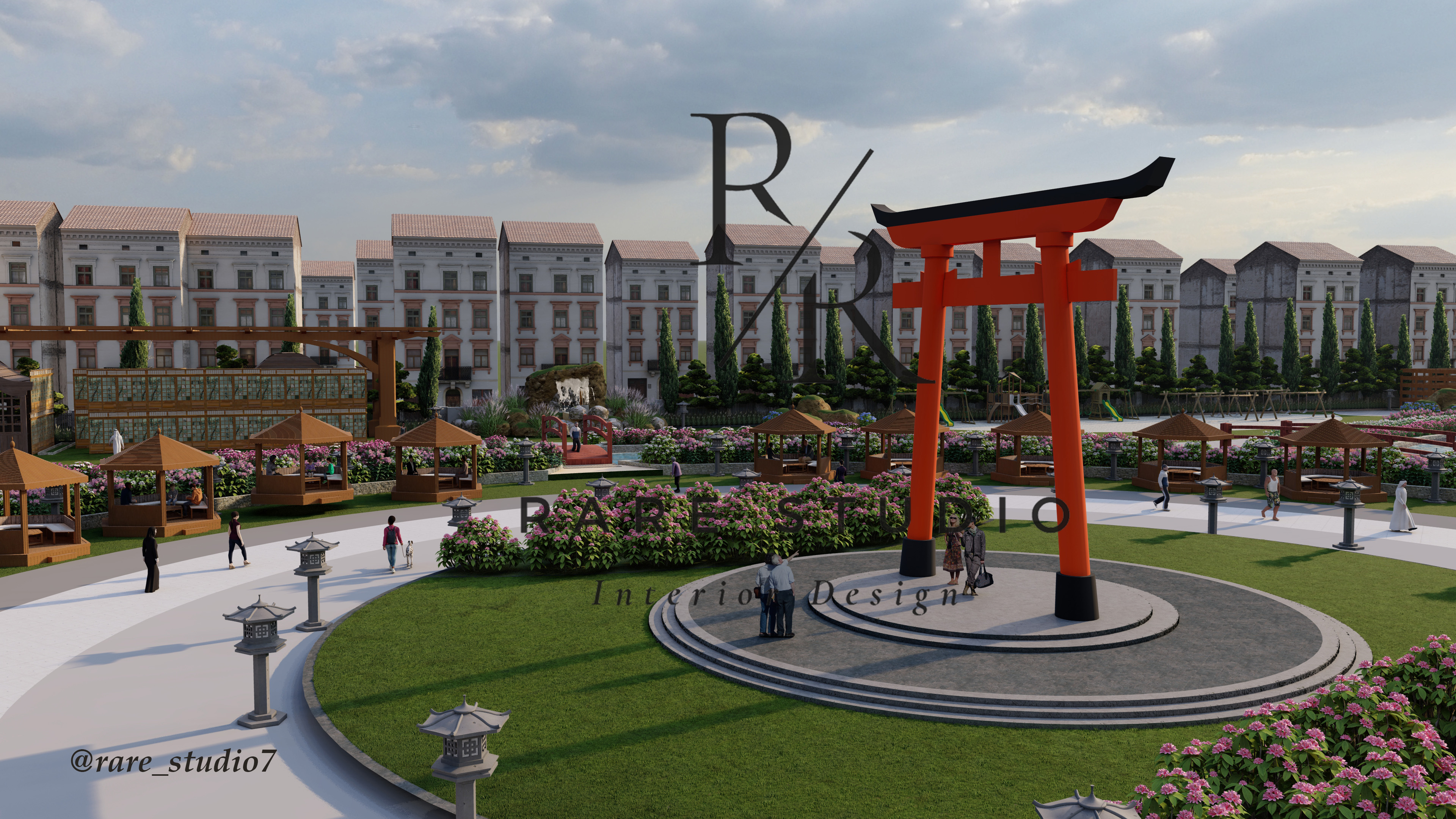 日本公共花园设计（Alwahda 花园,萨那也门）丨也门萨那-1