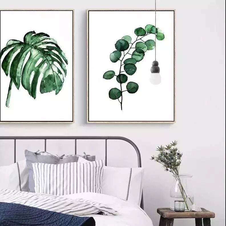 绿色植物装饰画,为家增添自然清新之美-23