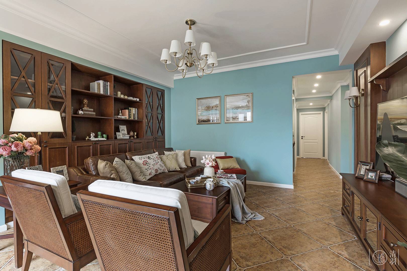 现代美式家居中的音乐时光-27