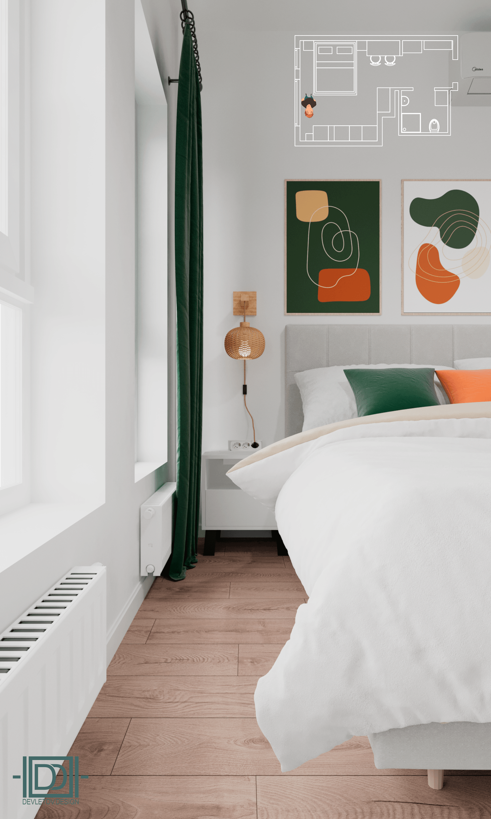 Студия во Внуково公寓短租装修项目-24