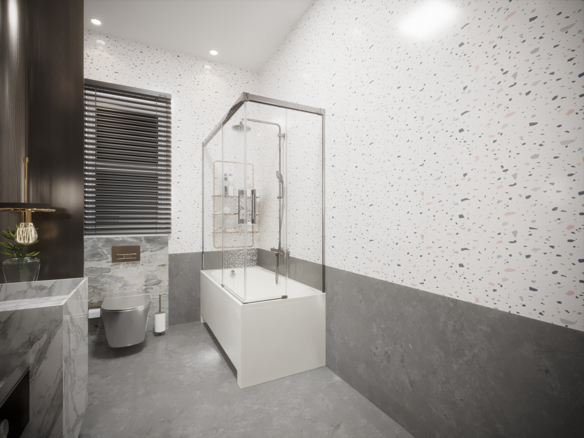 Master Bed Room with Bath Room and balcony Villa Modern-6