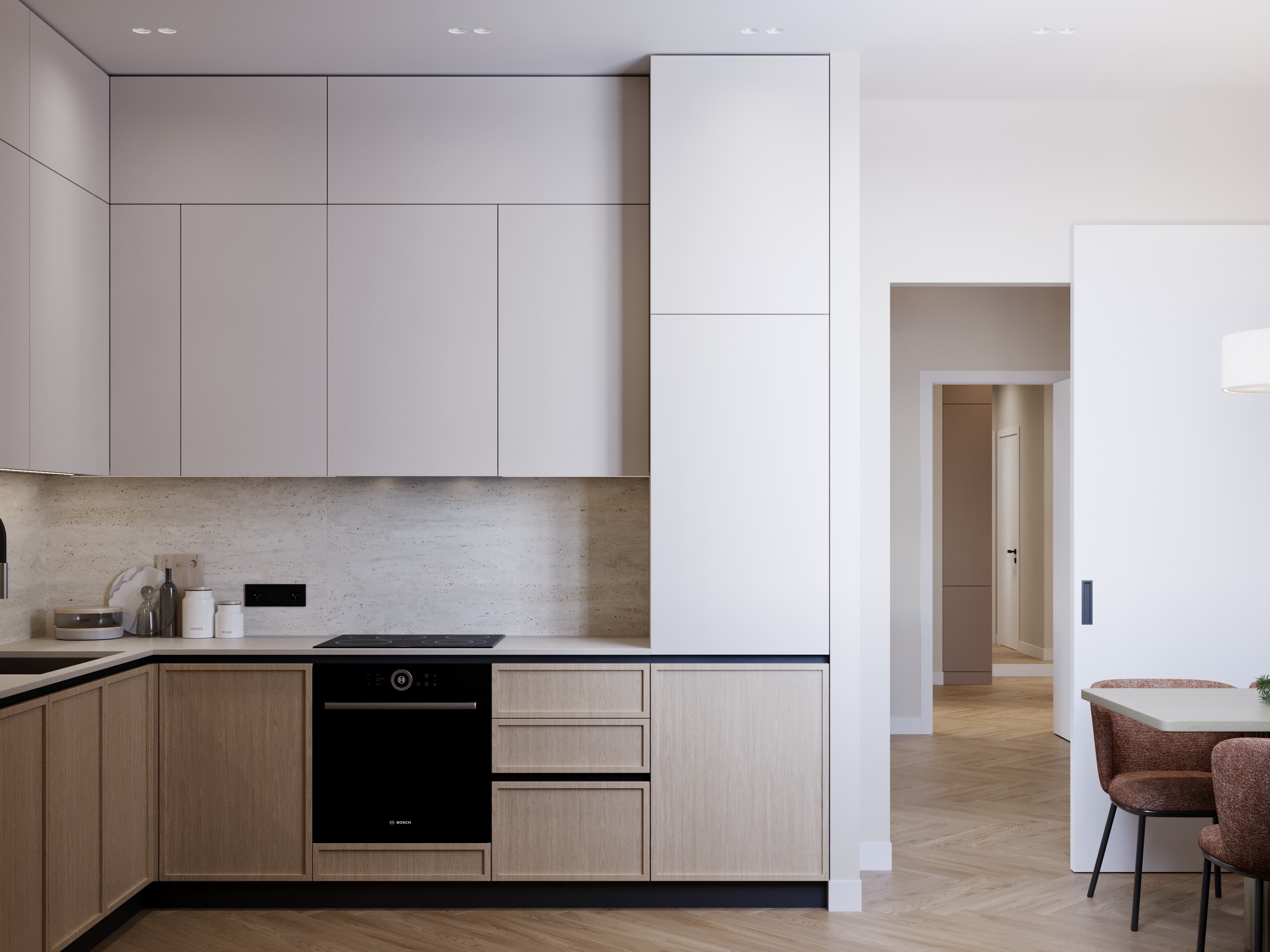 Living Room,KItchen,Hallway室内设计丨ArmeniaYerevan-27