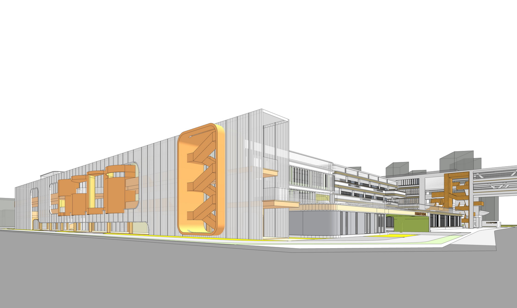 北仑区庐南九年一贯制学校SU模型-2