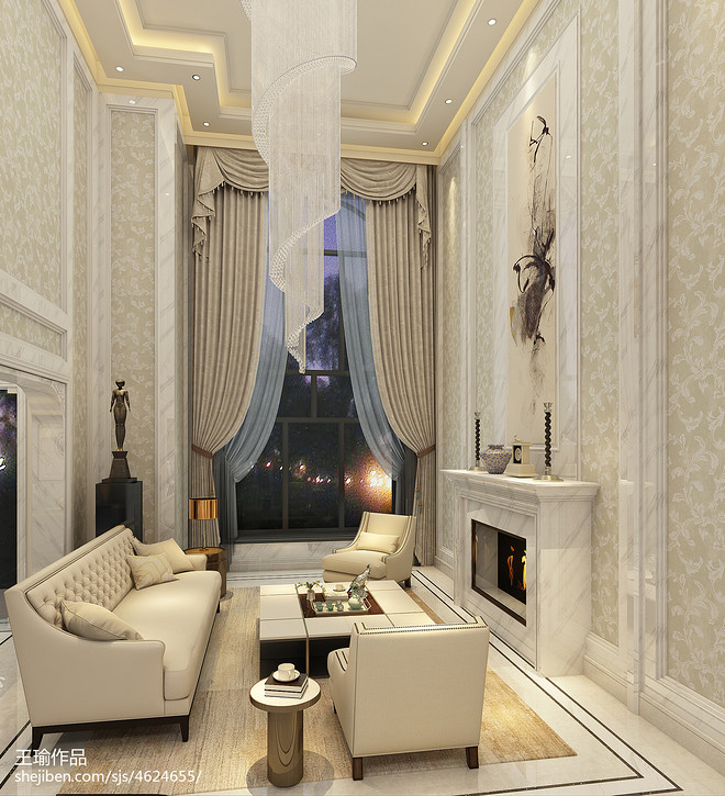 别墅豪宅381平米装修案例  北京香江花园丨中国北京-13