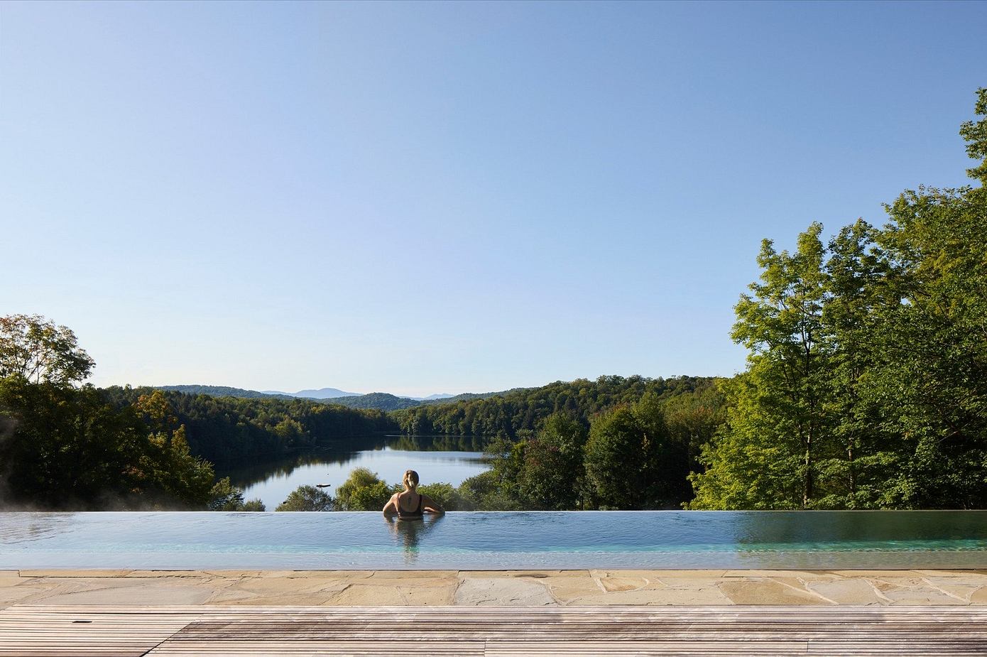 A Larger Than Life Thermal Bath Overlooks Lake Gale-13