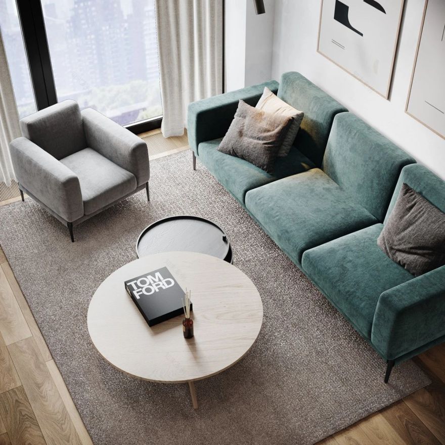 88㎡现代简约家居,原木与灰色打造温馨时尚空间-4