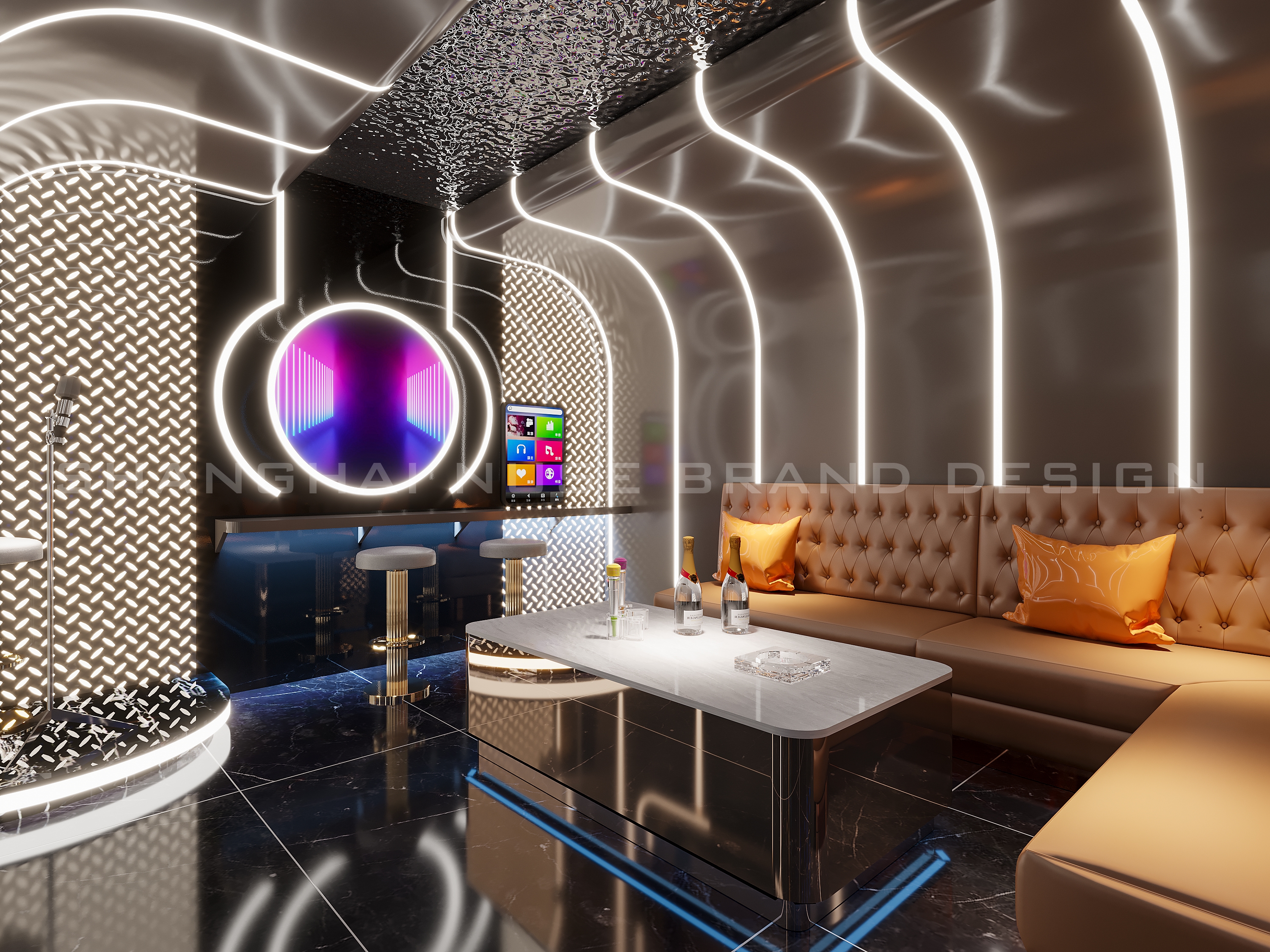 赛博朋克风KTV设计丨木村空间设计有限公司-31