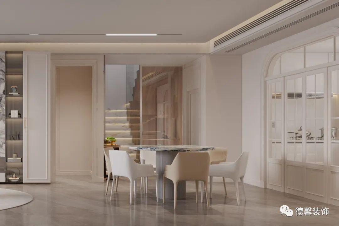 藏珑府现代法式混搭别墅丨德馨装饰-10