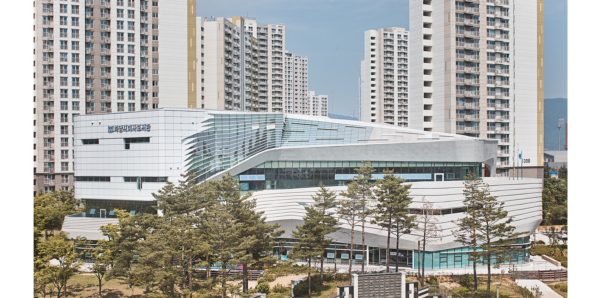 하남시 미사도서관（下南시美沙图书馆,音译）丨디엔비건축사사무소（D&B建筑事务所,音译）-1