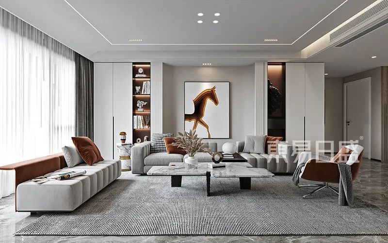 220㎡现代私宅设计，与光同辰，流动、交互的生活空间-2