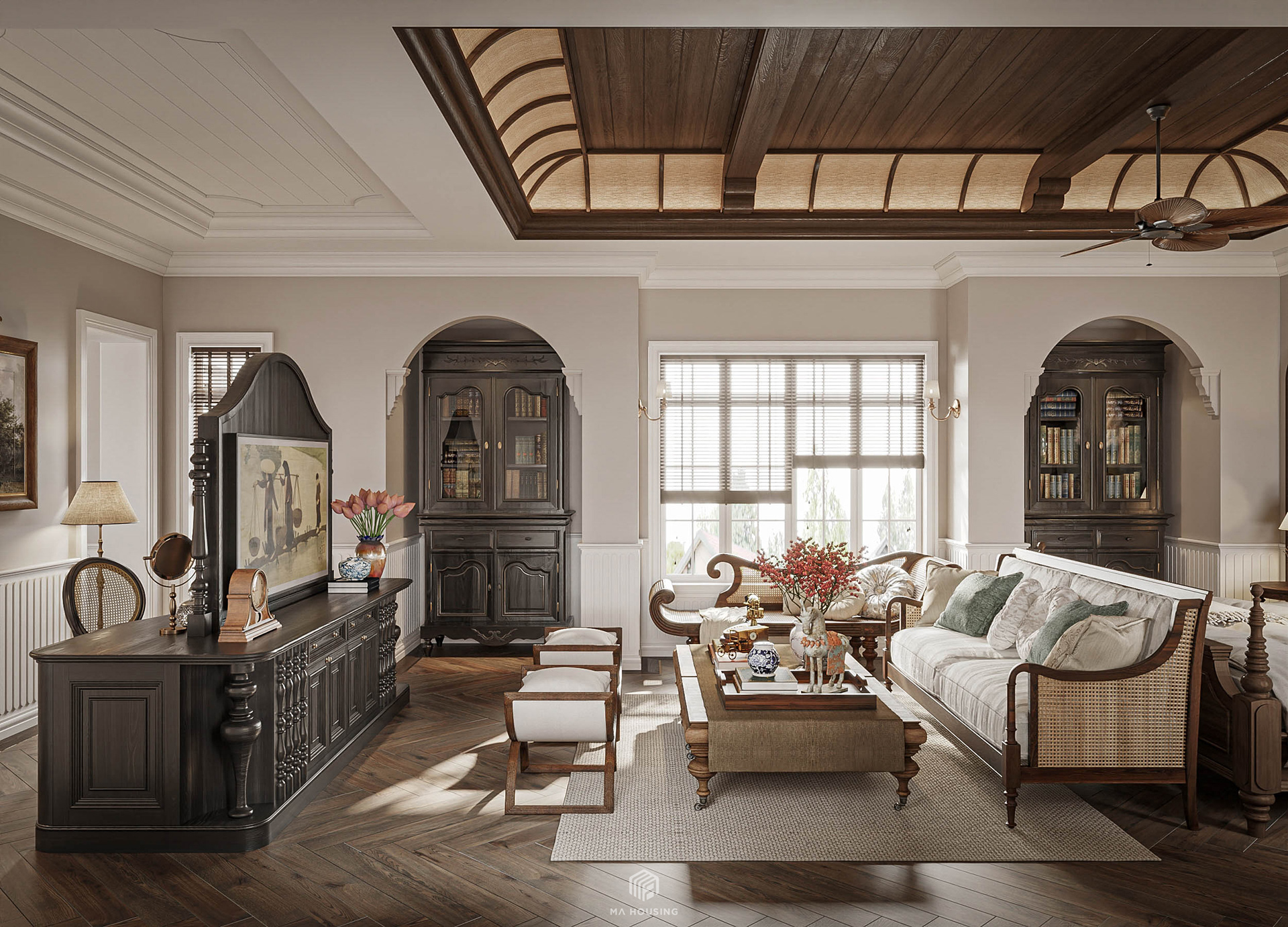 NGUYEN GIA THIEU 别墅主卧室 2丨越南河内丨MA housing-13