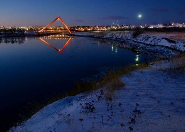 雷克雅未克金字塔形状人行天桥建造丨Teiknistofan Trod-23