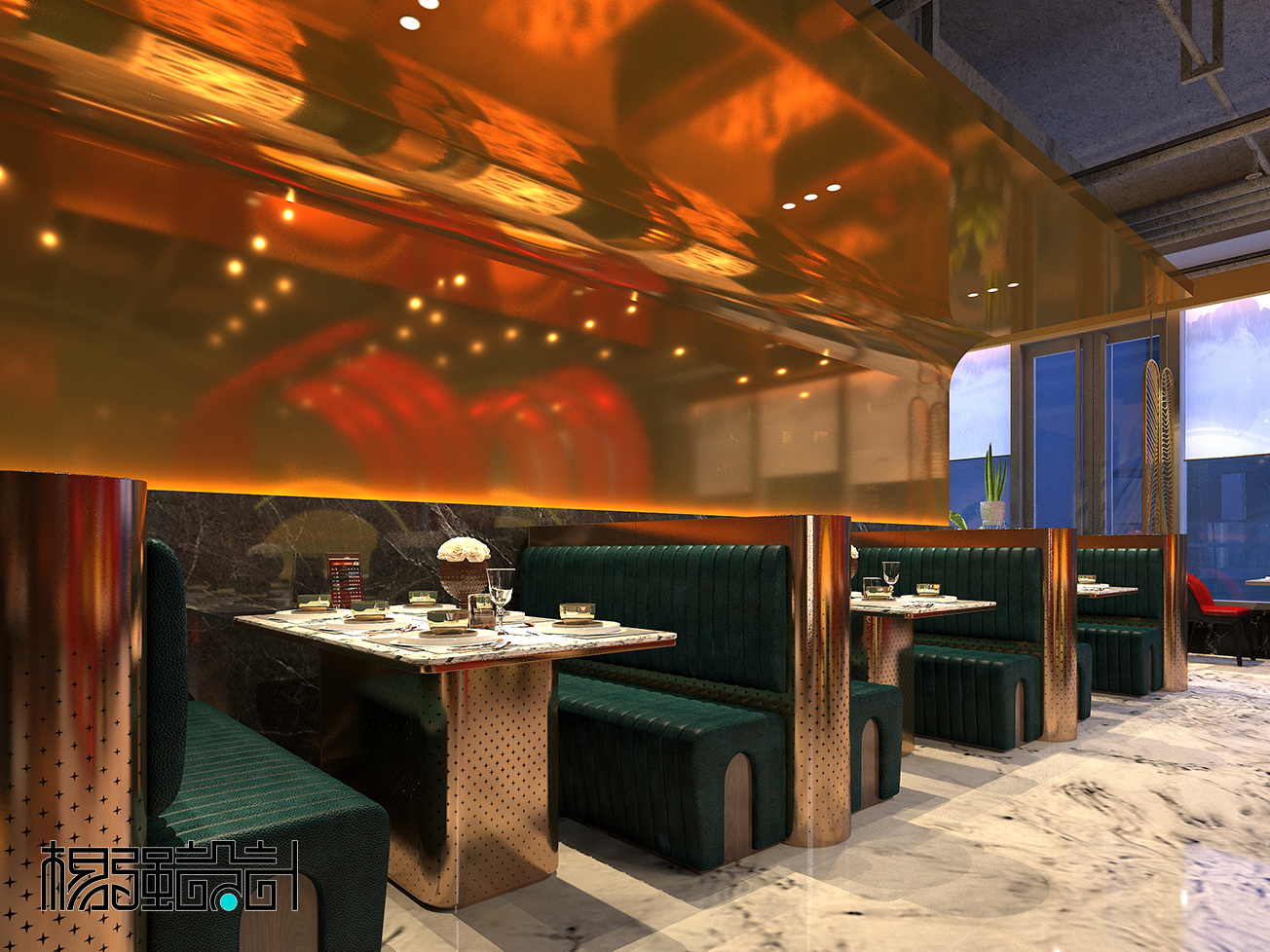 湖南菜馆-商场店设计-5