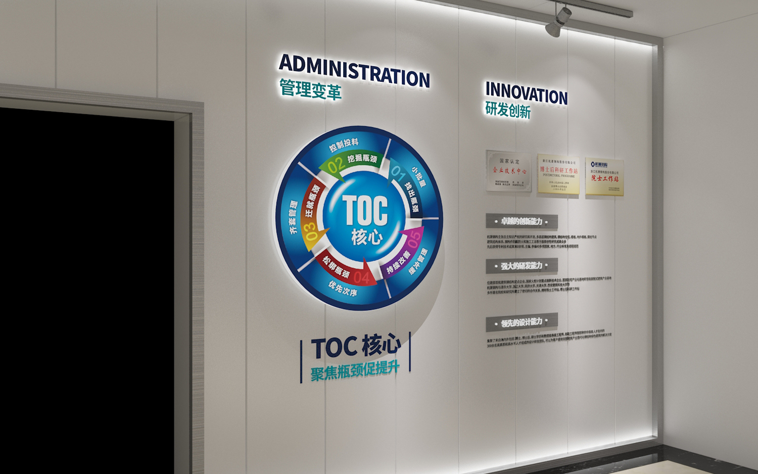 杭萧钢构品牌展示墙设计 | 创新版式与标准色融合-32