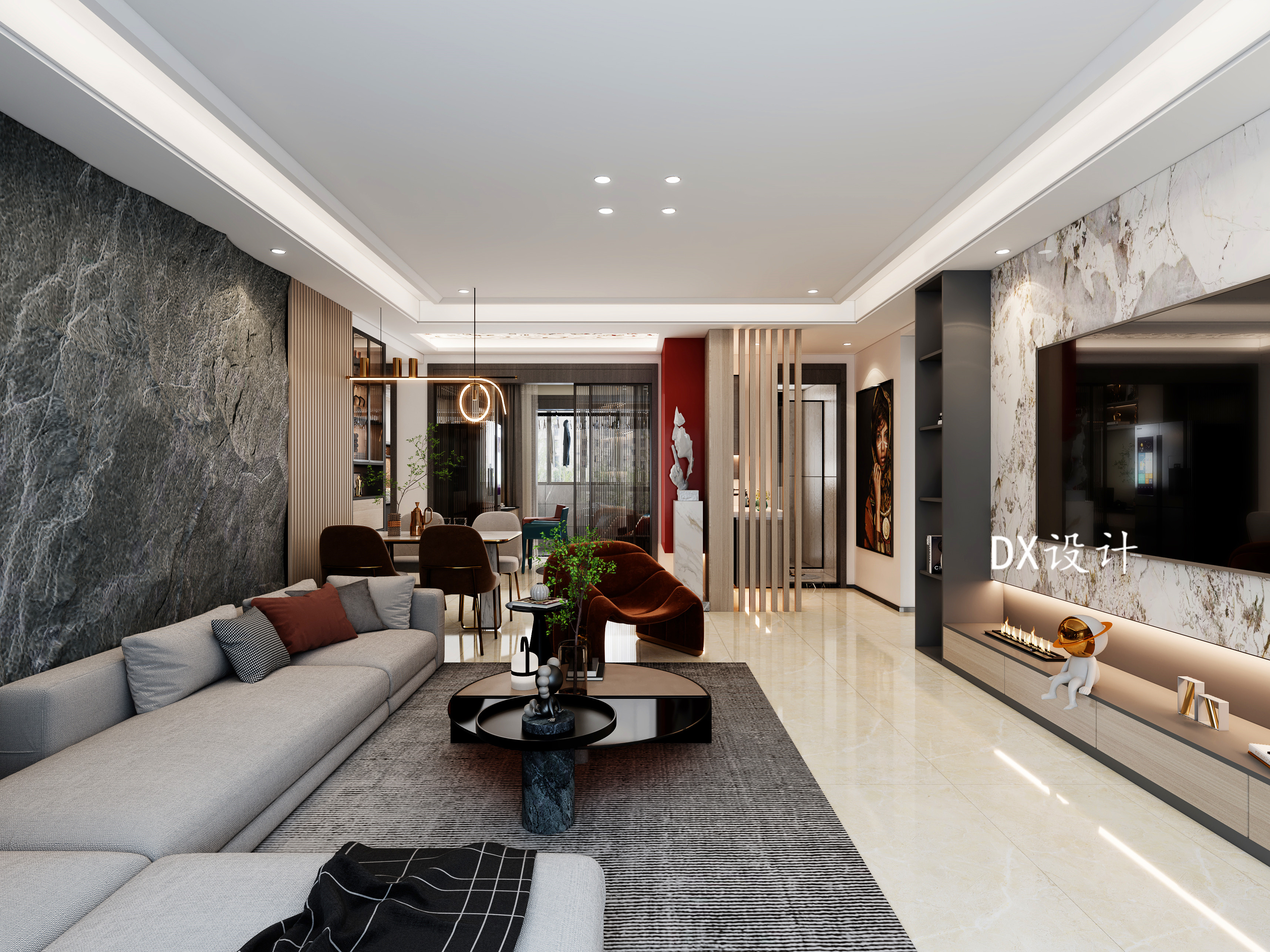 现代轻奢装修案例丨原创作品-5