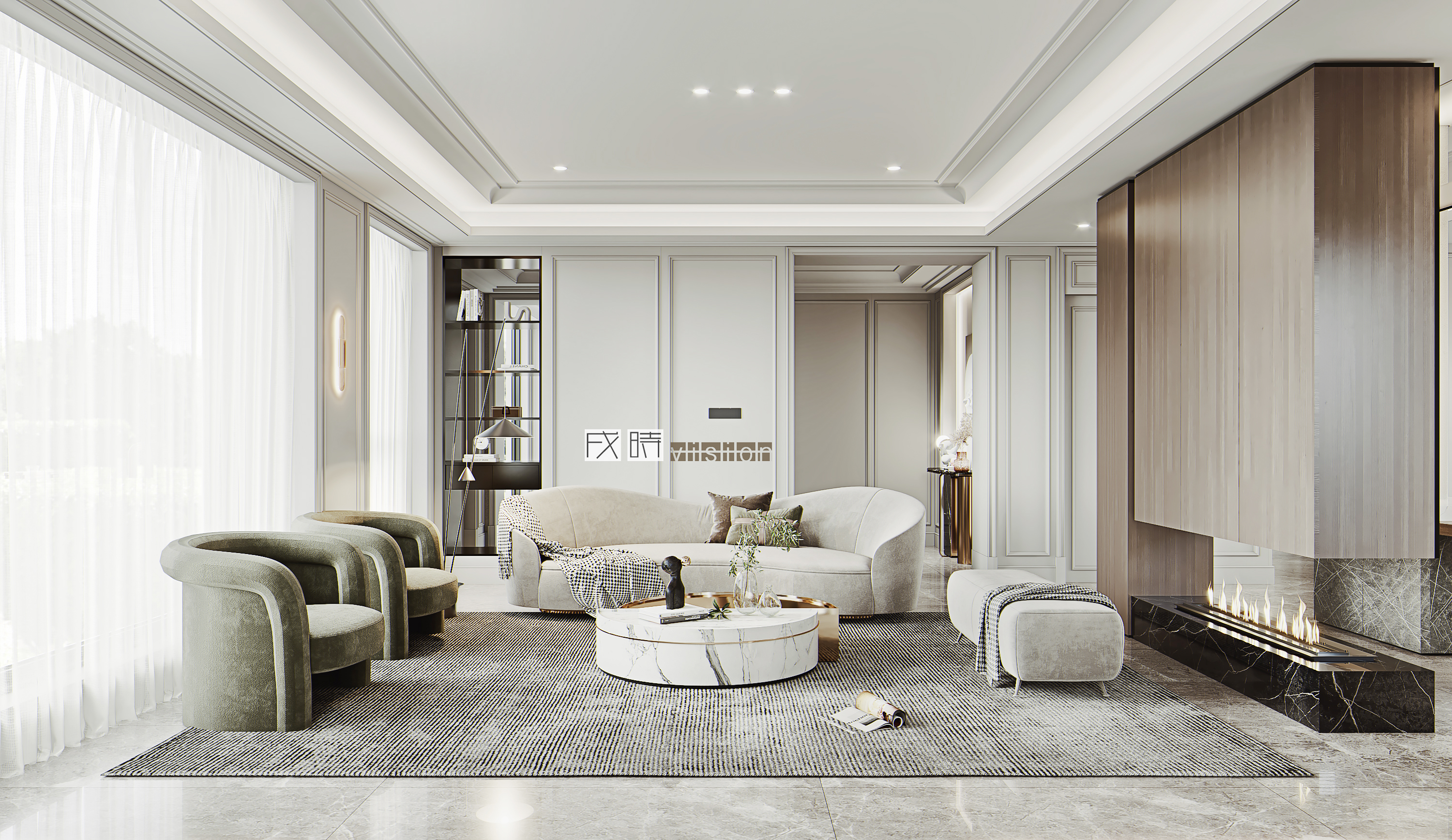 现代轻奢平层设计，打破枯燥工作空间-16