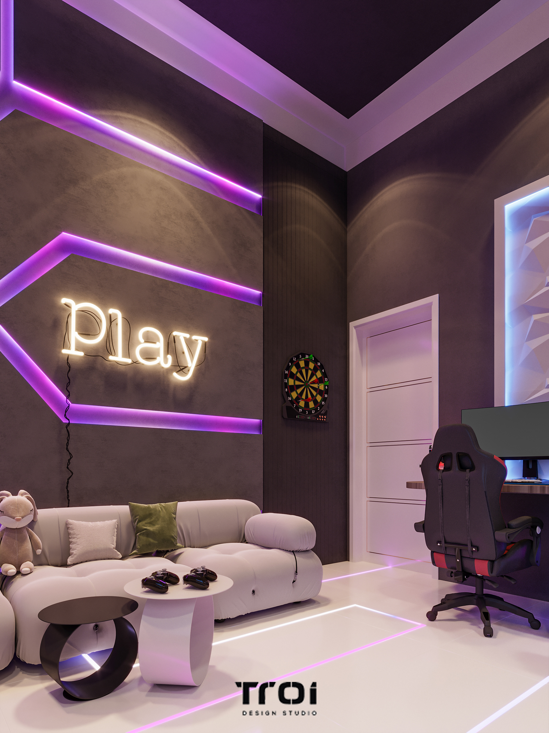 现代风格游戏室设计丨Troi Design Studio-11