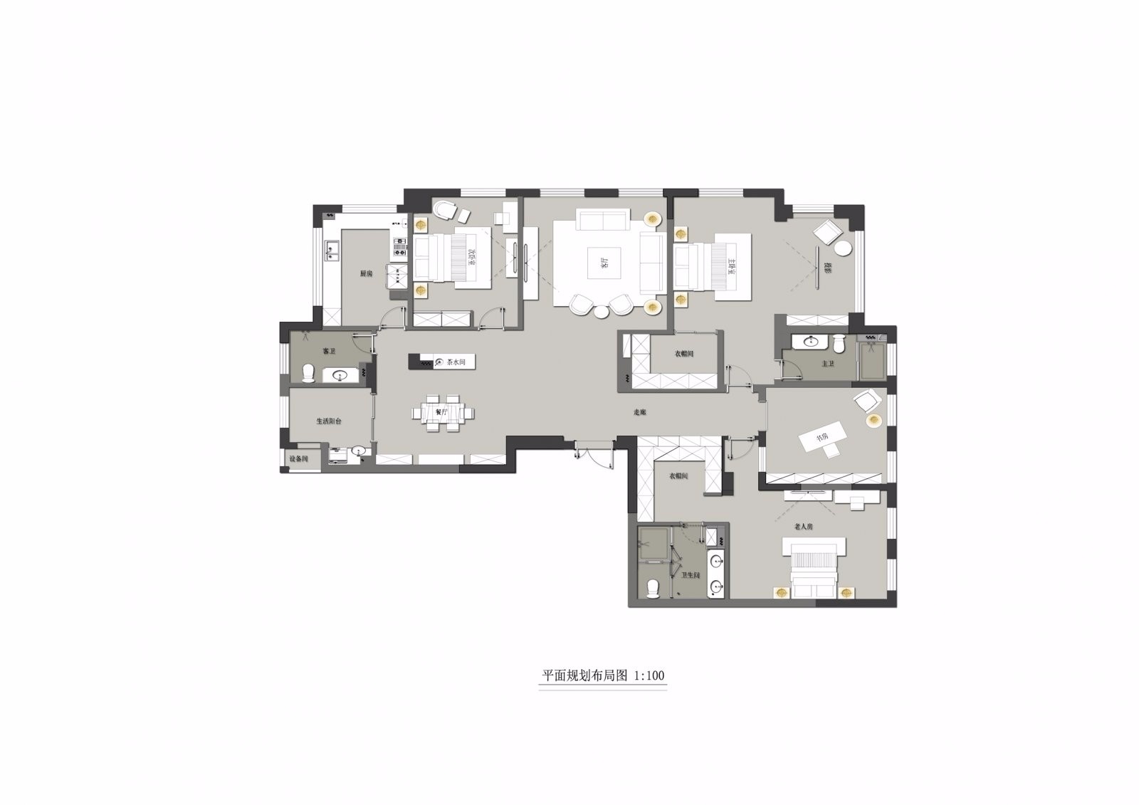 郑州 268m²中性色调现代家居设计-18