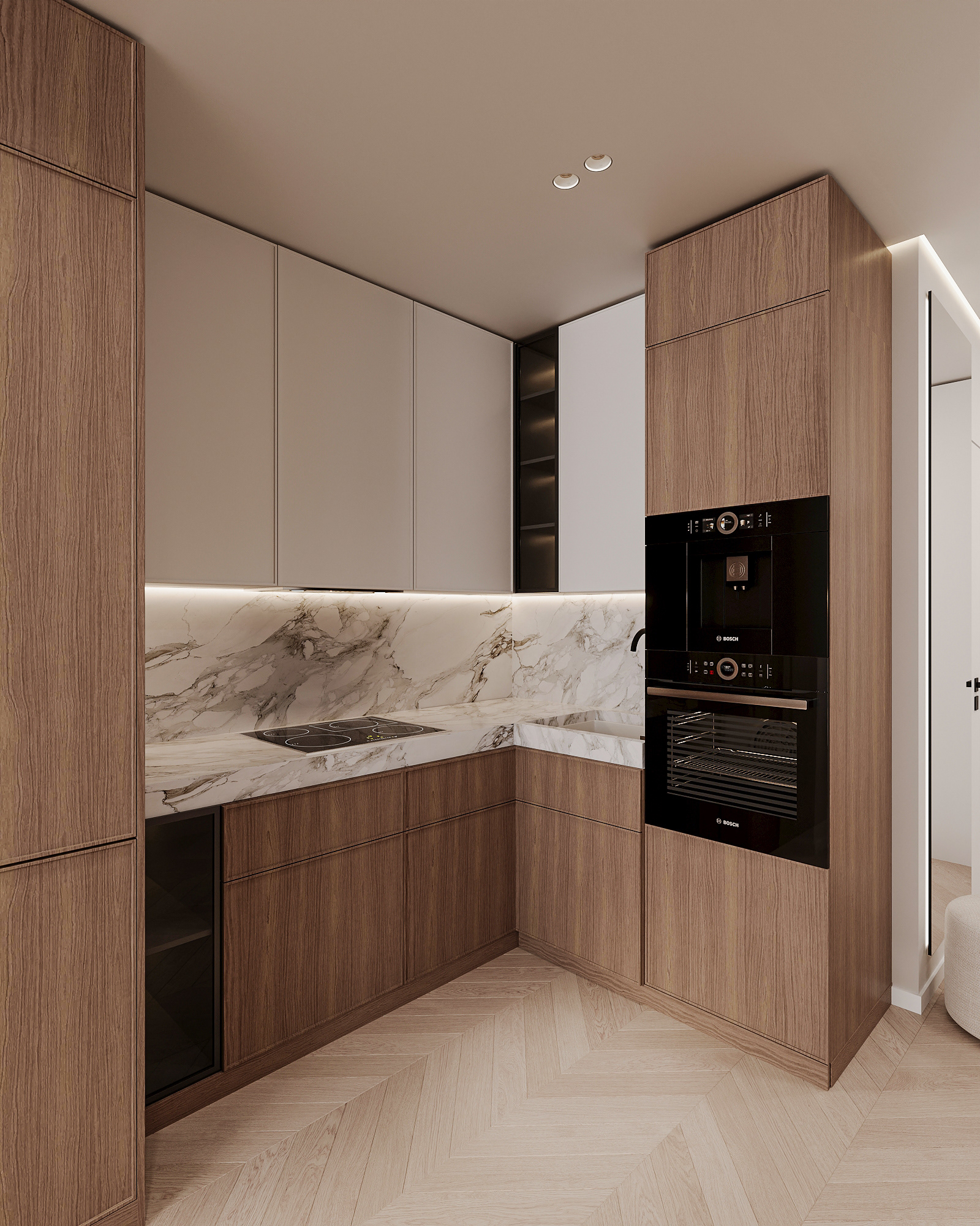 khaki & wood apartment-14