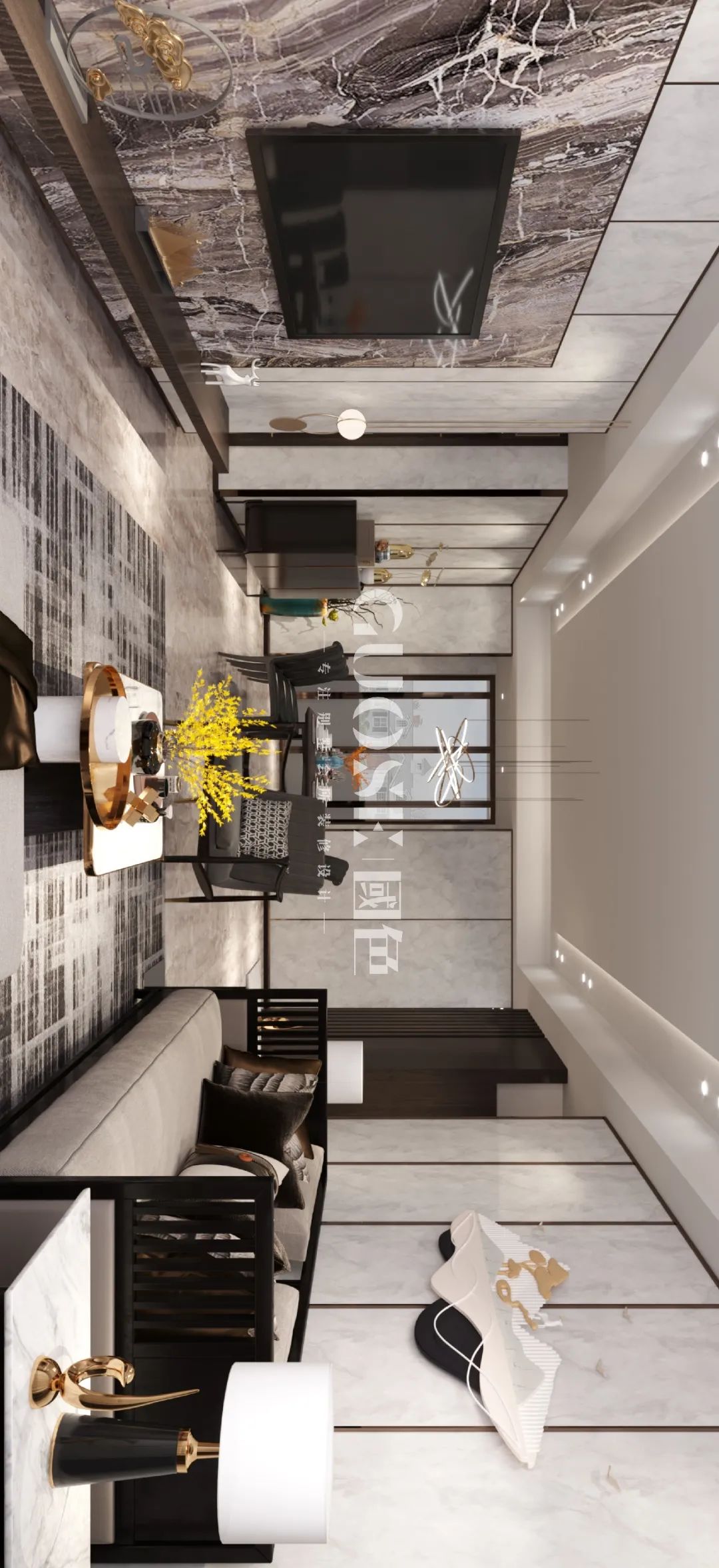 国色设计丨167m²轻奢新中式，删繁去奢缔造简雅之美...-43