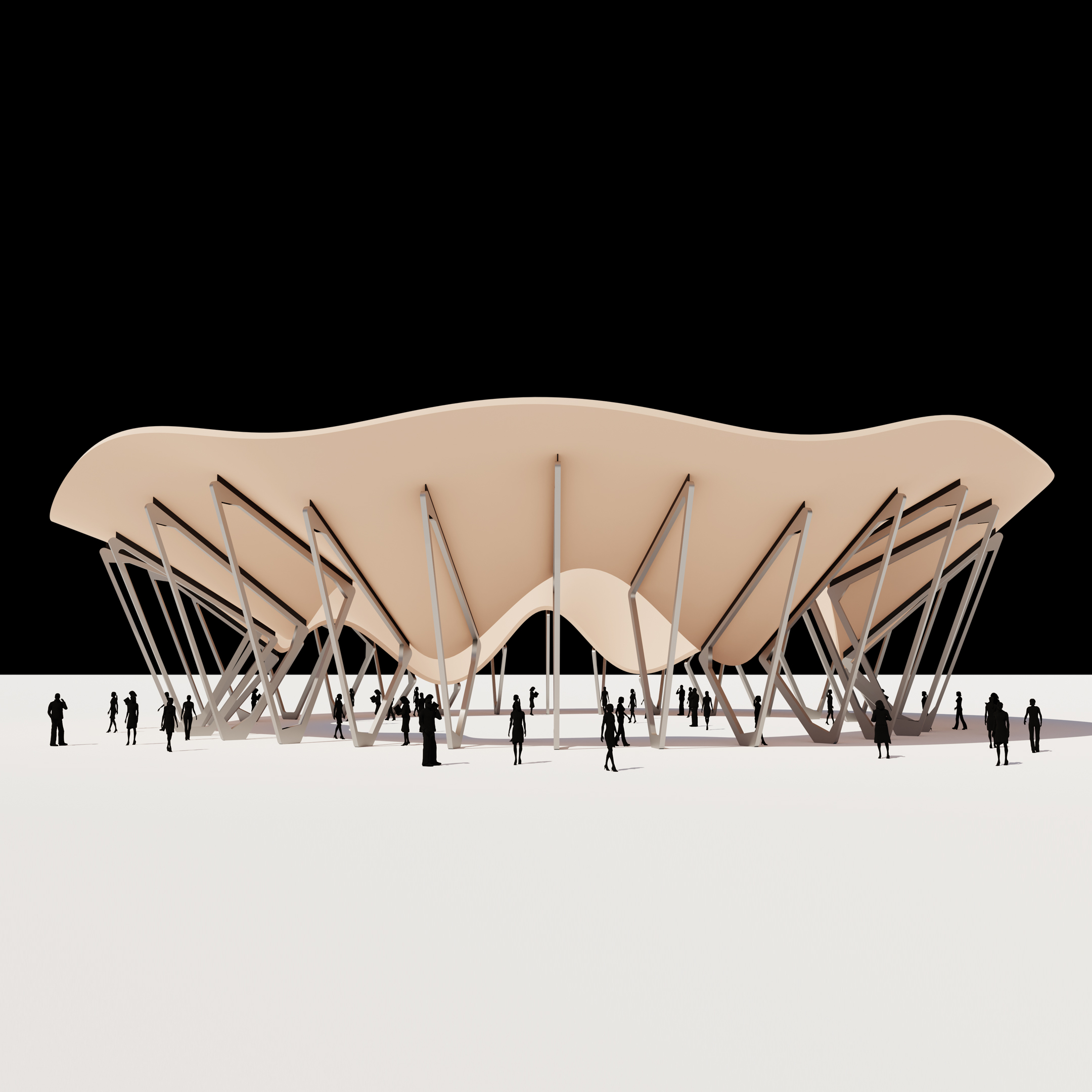 Wavy Shade Pavilion Rhino Grasshopper-16