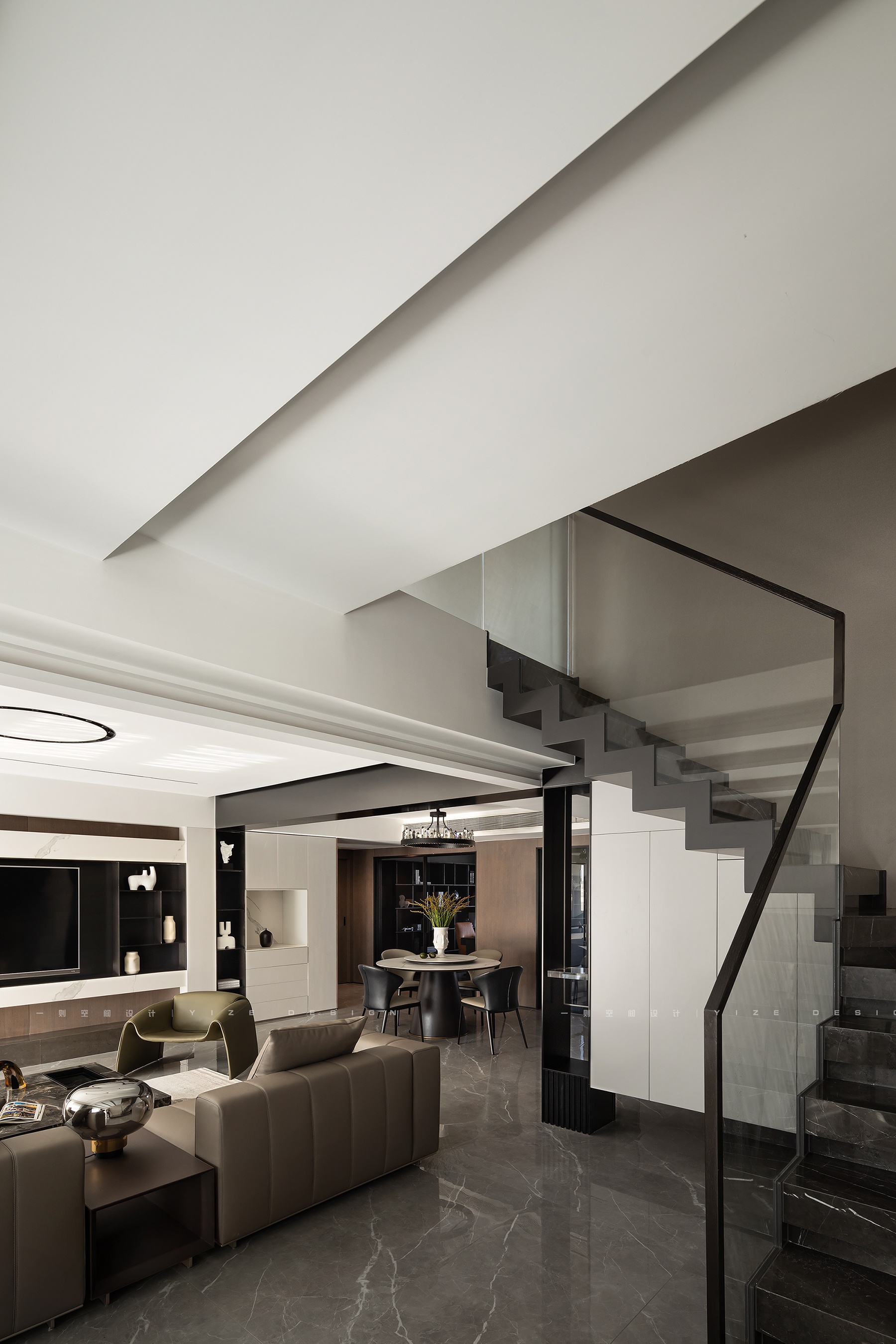 杭州现代黑白跃层住宅丨中国杭州-33