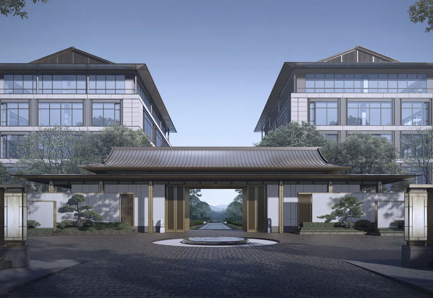 上海临港长兴科技园南区厂房+会馆+宿舍SU模型-2