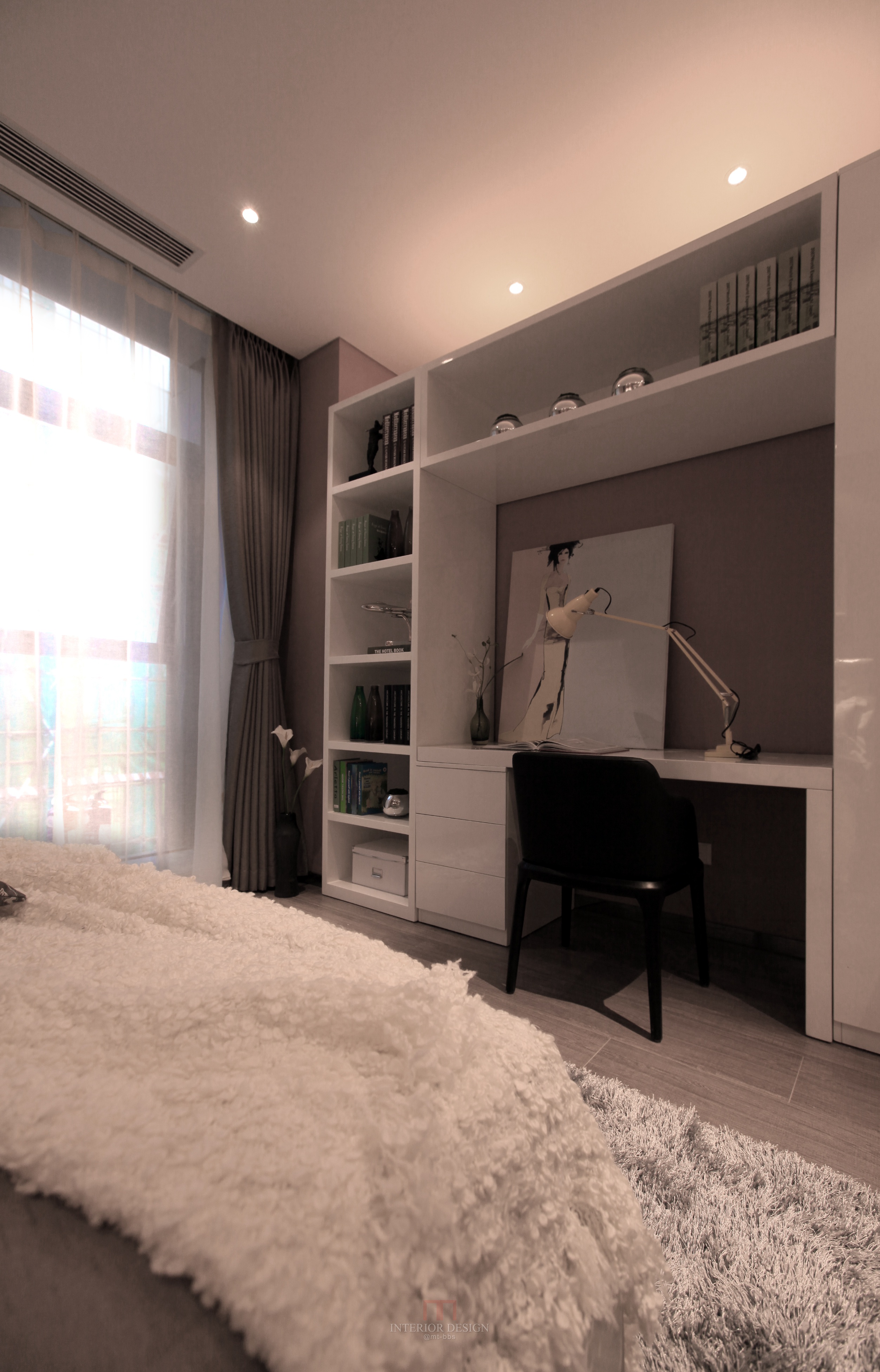 北京现代风格样板间      绽放-2-23