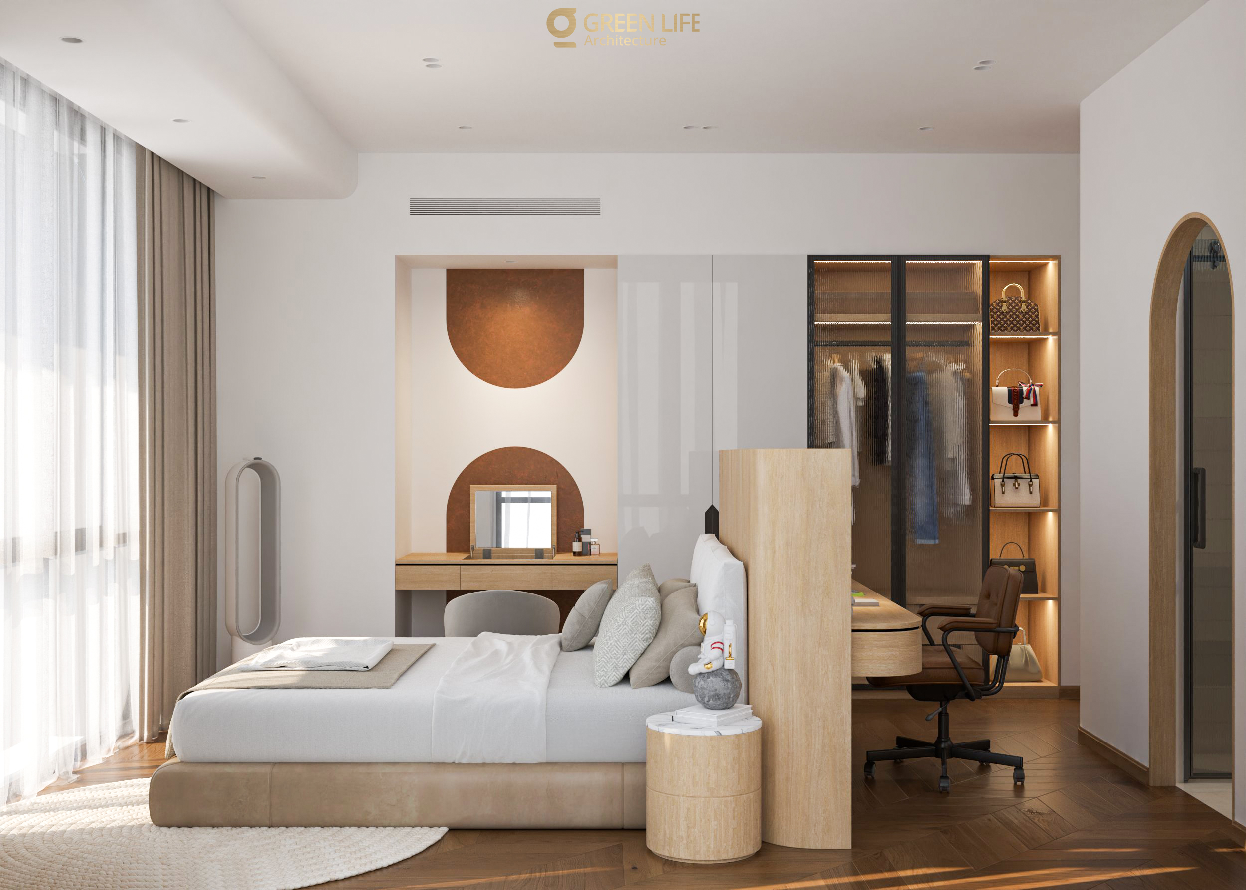 Curve House Modern Townhouse with a Soft Curved Facade-7