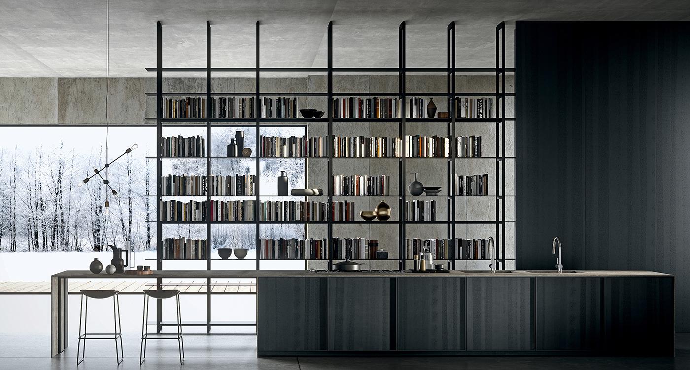 Bibliothèque Blade séjour, meubles modernes | Modulnova Living-17