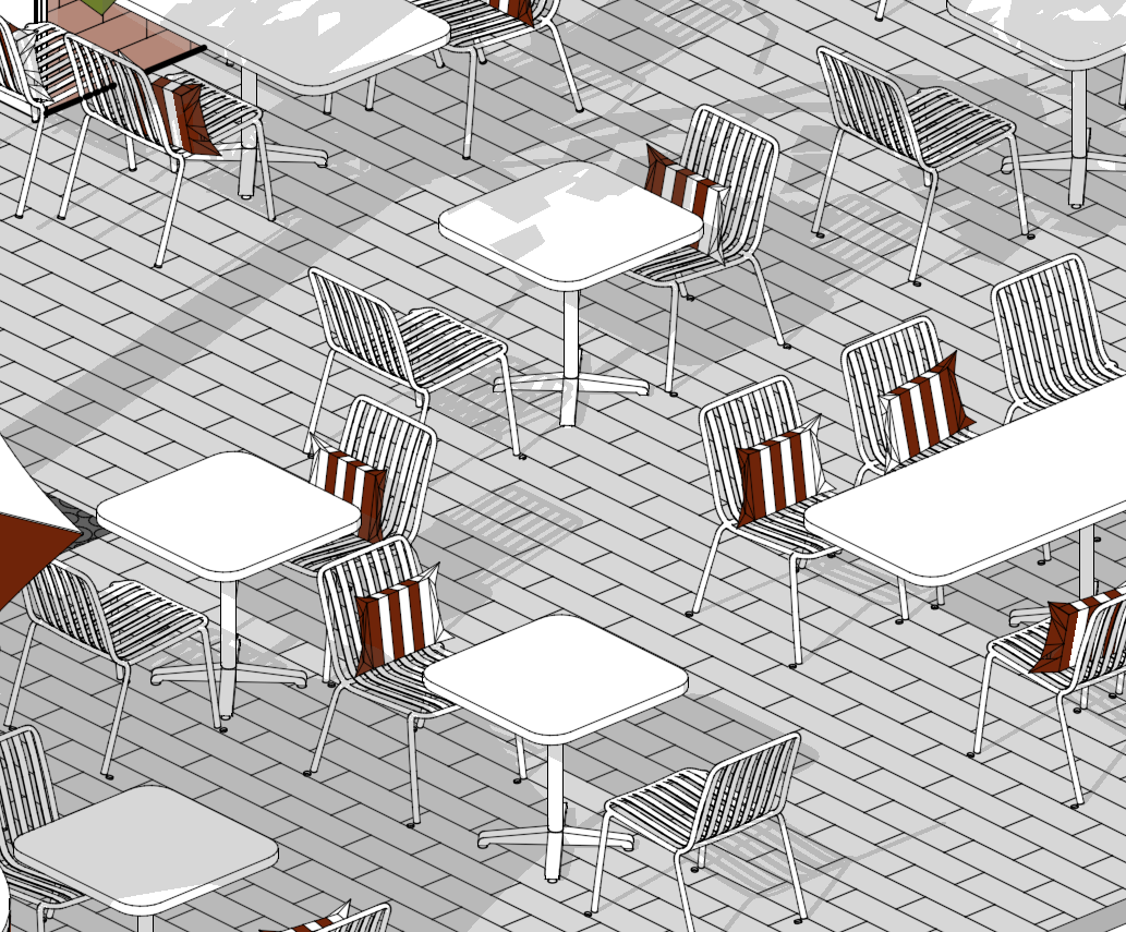 3D схемы для ресторана, дизайн интерьера-1