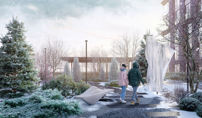 ЖК «1й Нагатинский»景观美化项目丨俄罗斯莫斯科丨Бюро А4-44