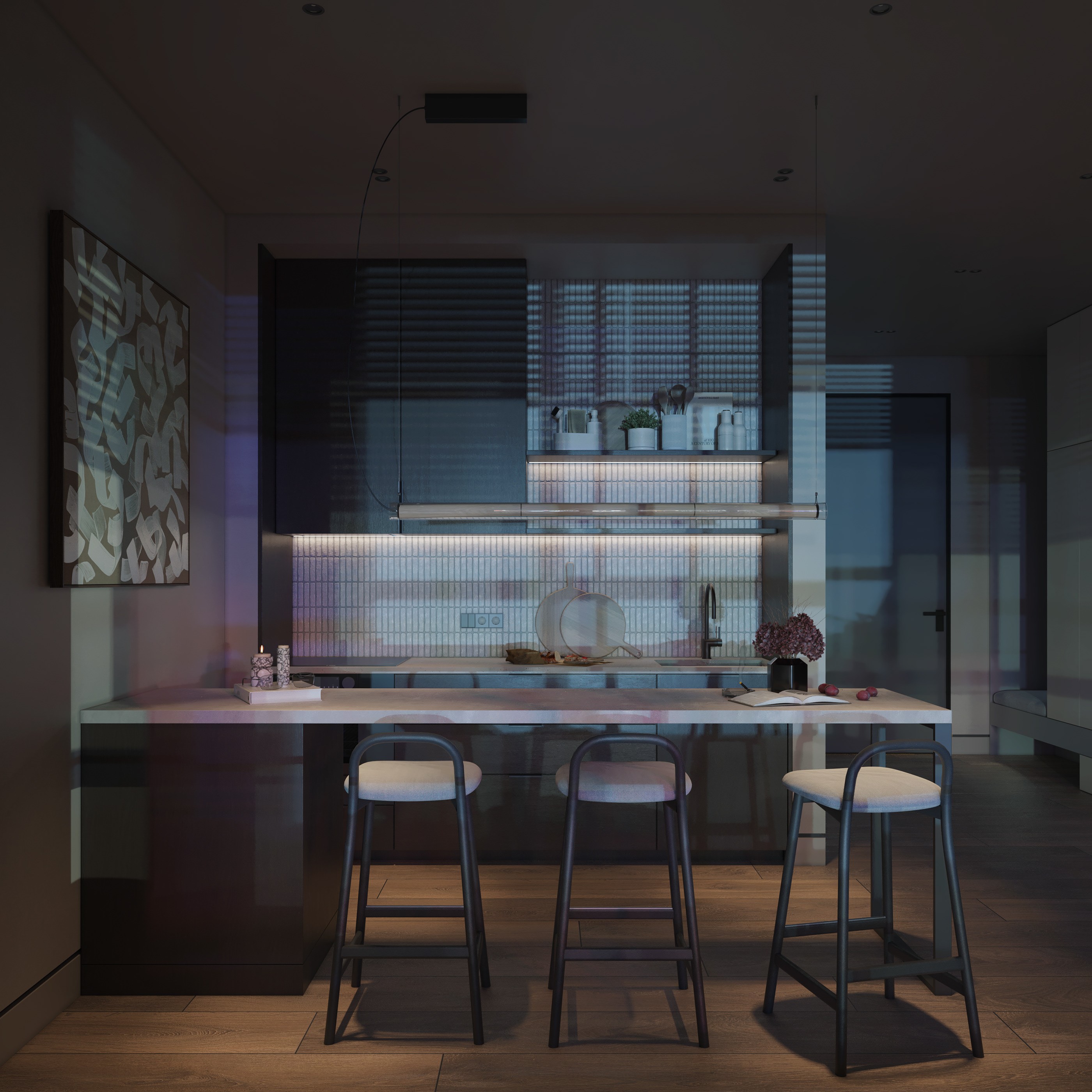 高级灰调 空间设计！-3