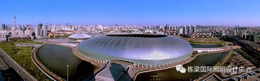 天津奥体中心夜景照明升级 | 水滴银辉,盛世同心-4