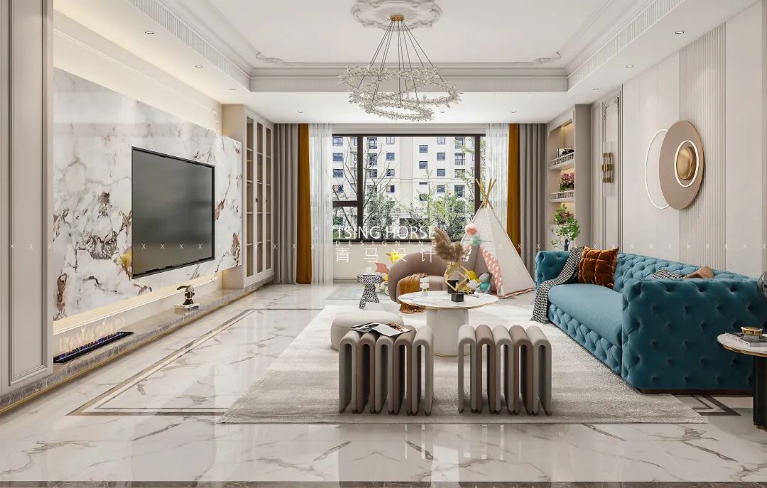 鼎鑫万和法式奢华大平层设计丨苏怡人,王清玉设计团队-74