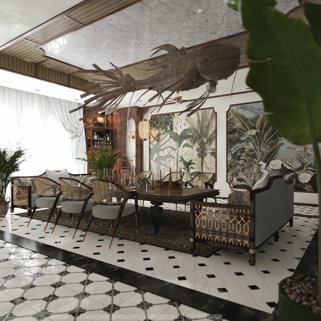 INDOCHINE ARCHITECTURAL STYLE | LIVINGROOM-5