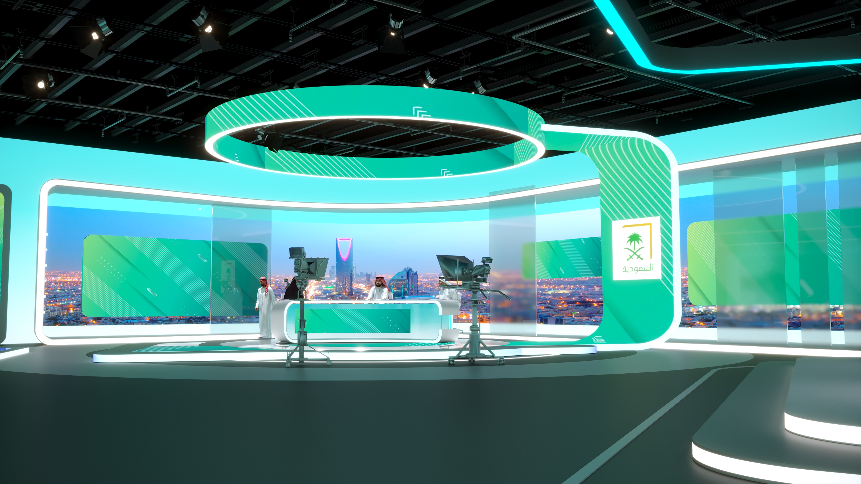 Saudi TV .News Studio .Set Design-7