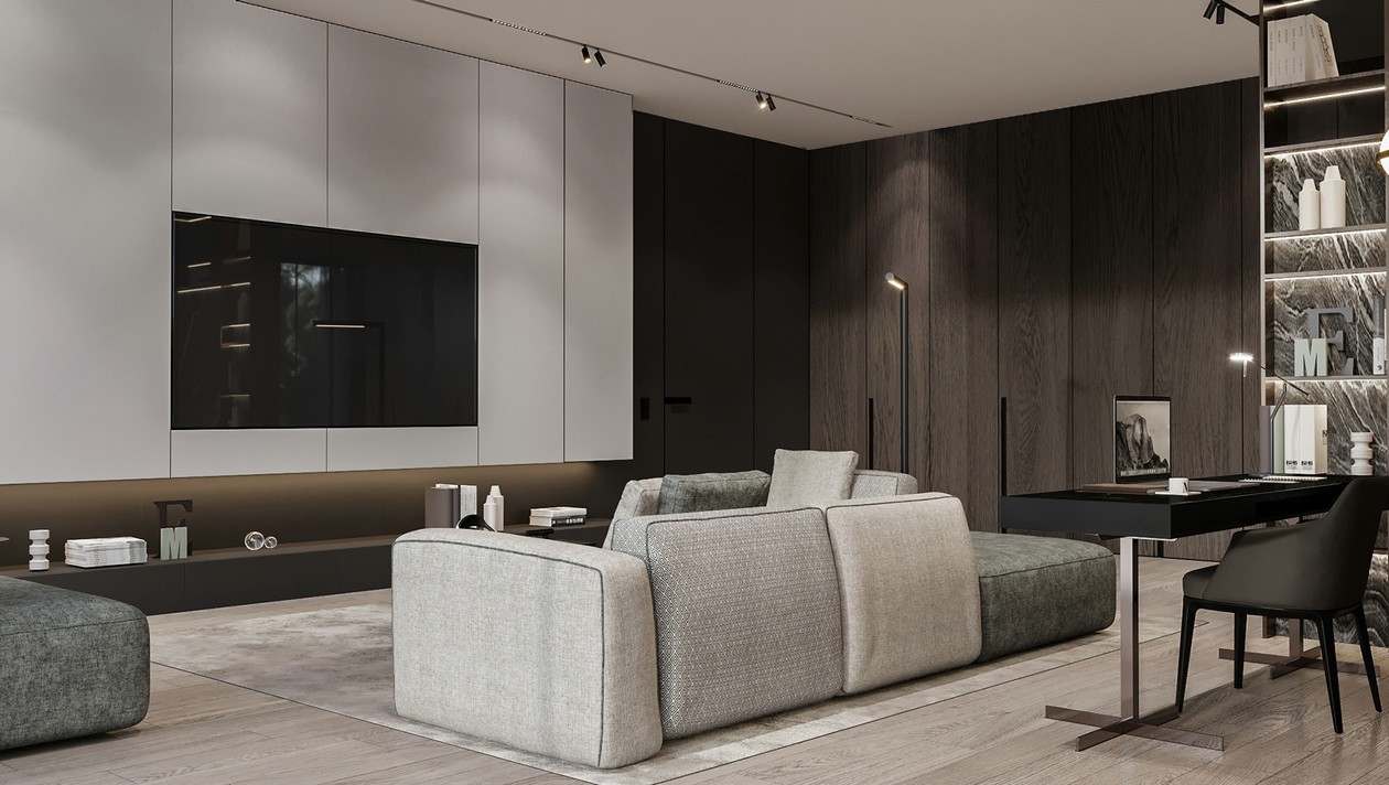 胡桃木与大理石 每一处的设计都是亮点-1