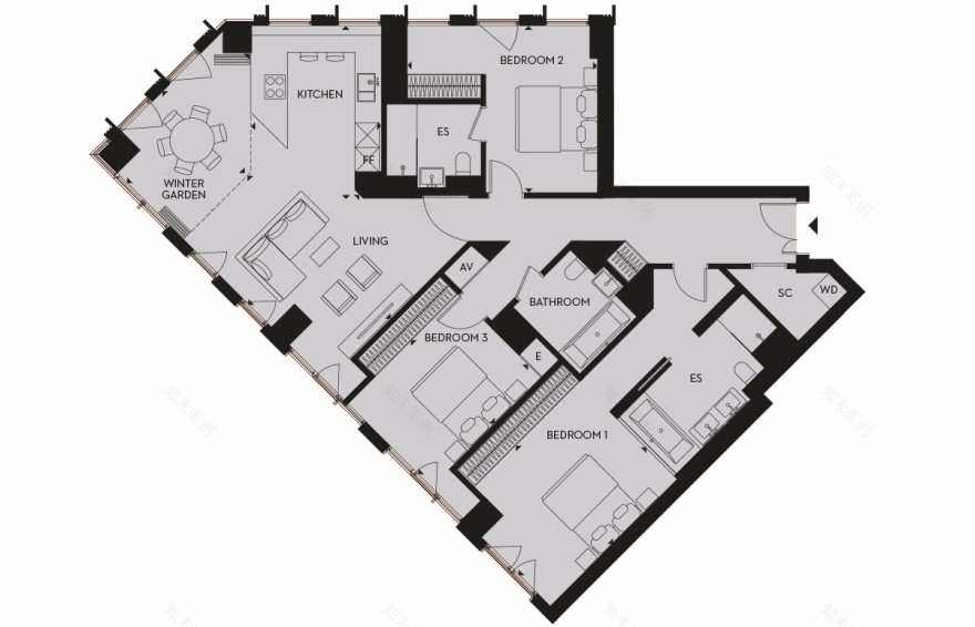 高级黑样板房,原来这样精致,一室一厅卖800万-30