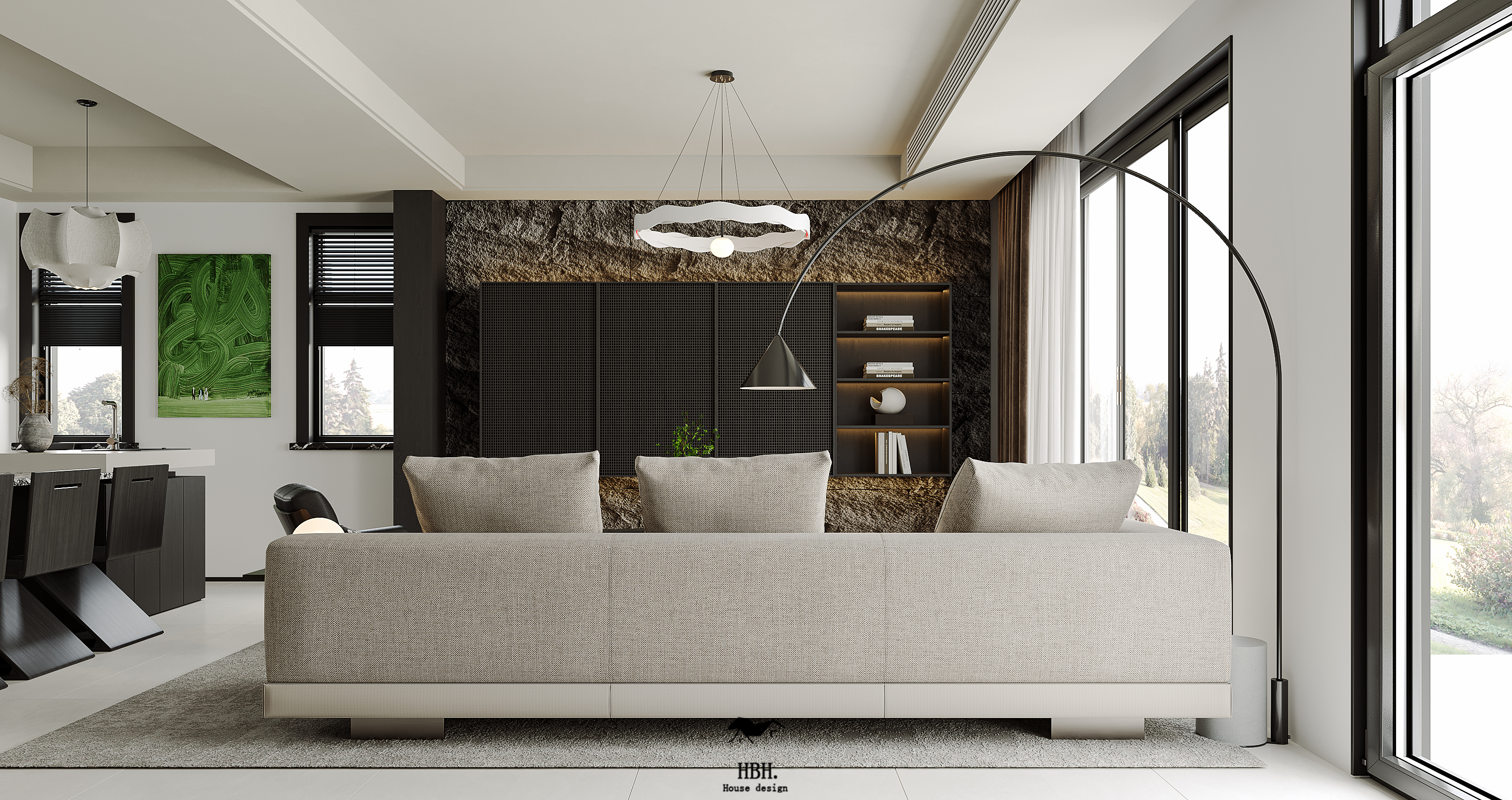 一套黑白灰别墅设计-2