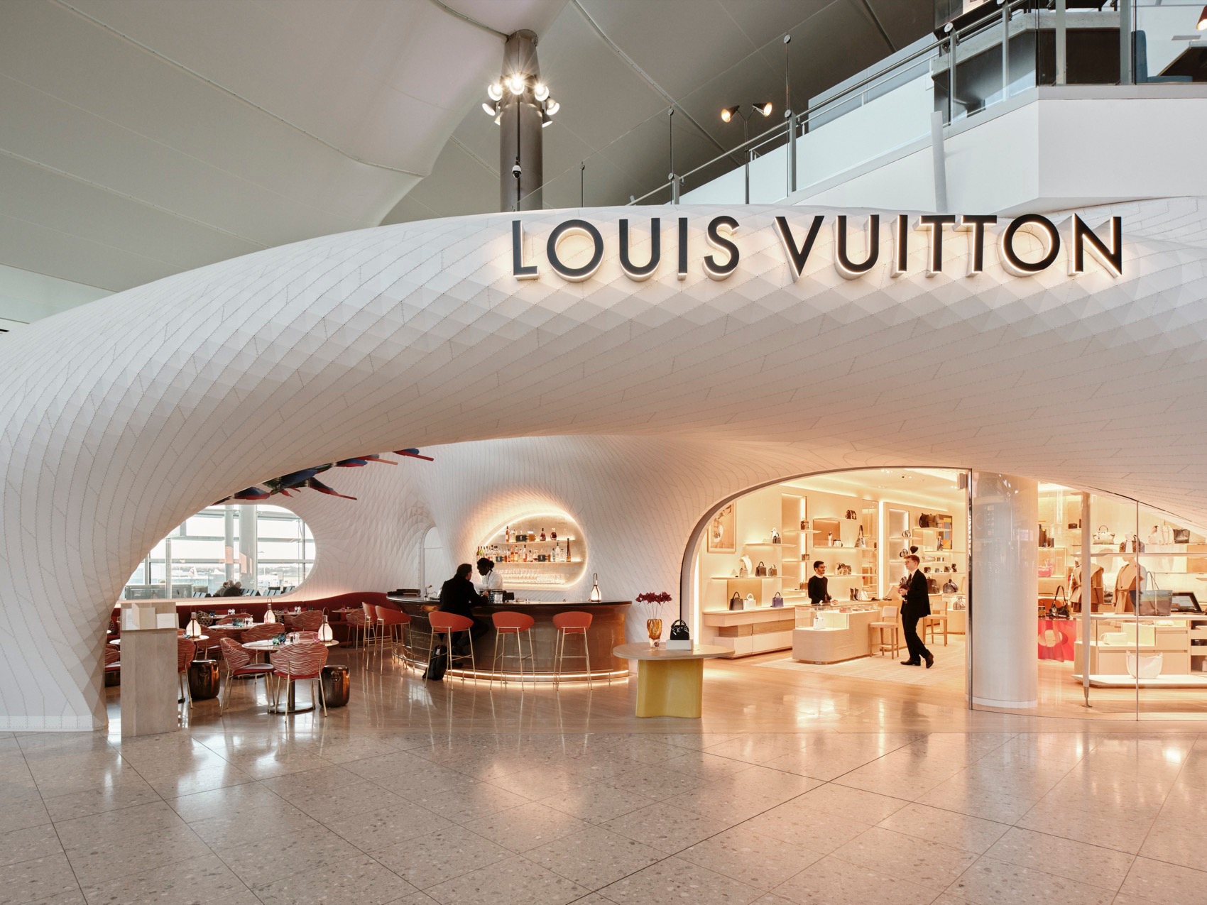 希思罗2号航站楼路易威登体验空间丨英国伦敦丨Marc Fornes,THEVERYMANY,与路易威登建筑部合作-11